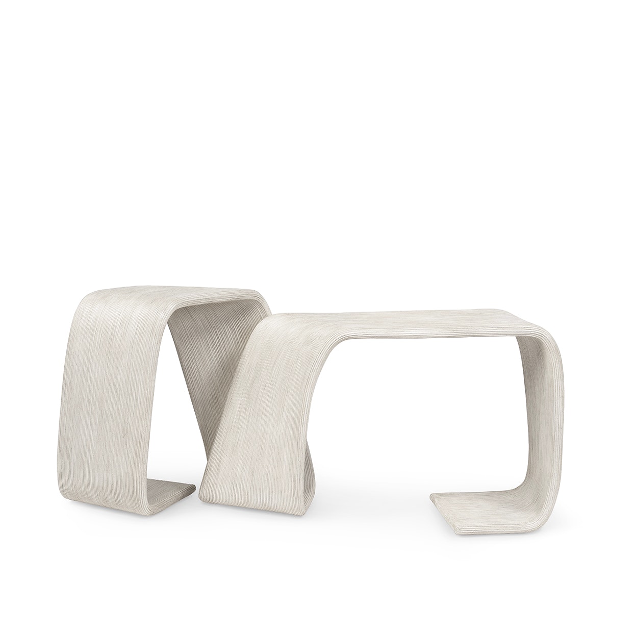 Palecek ALLEGRO RATTAN CONSOLE TABLE, WHITE 7265-03