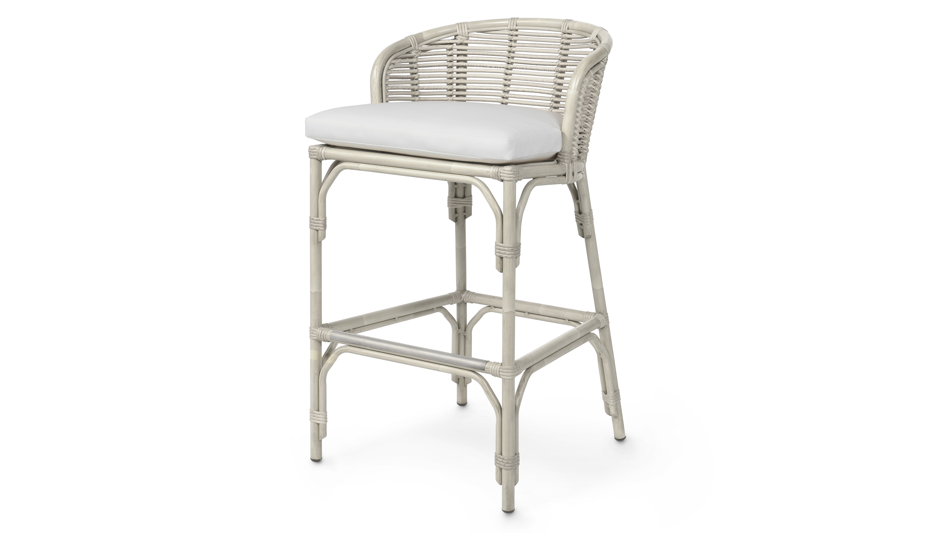 Palecek CAMINO OUTDOOR 30" BARSTOOL, WHITE 7304-03