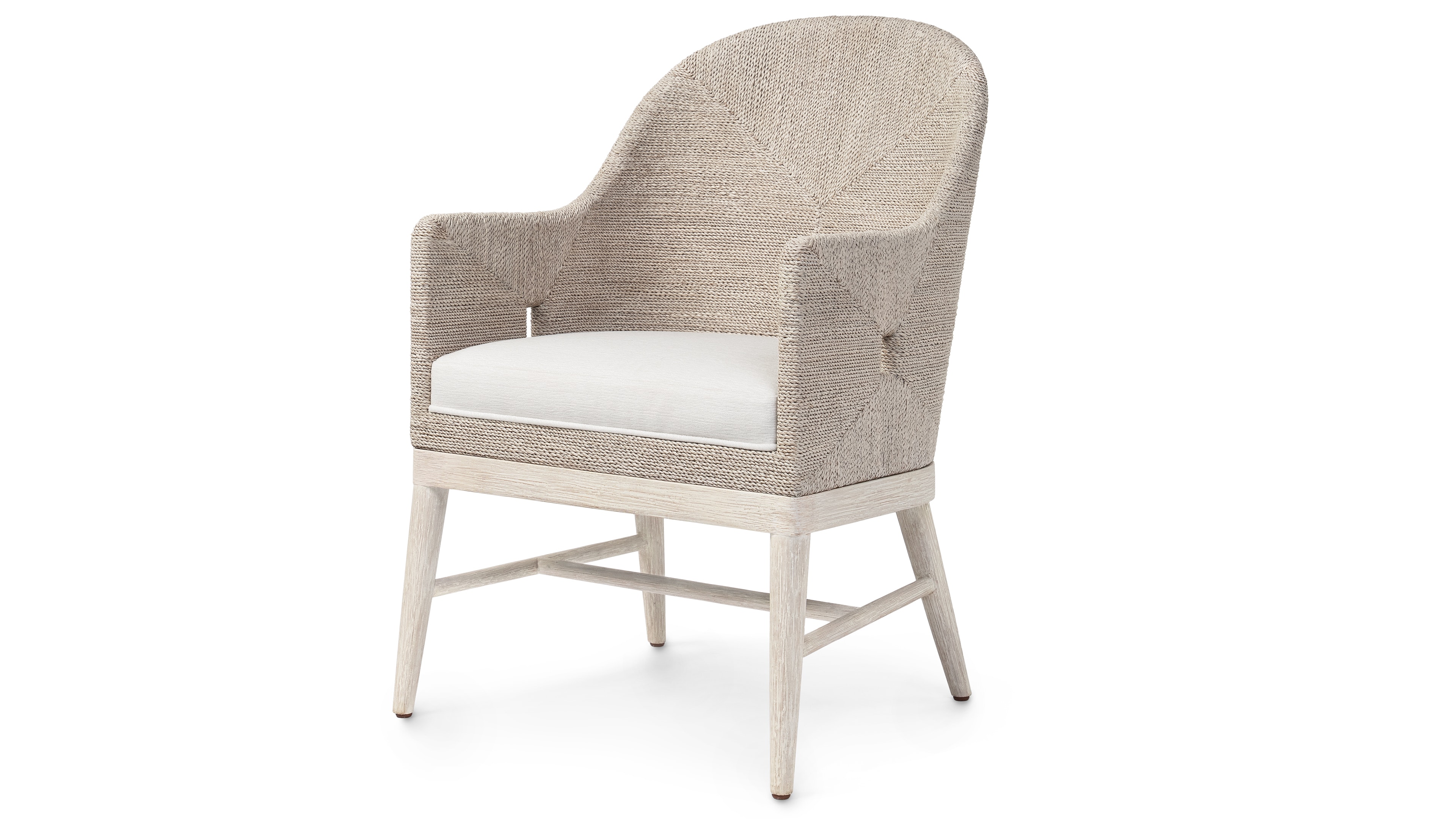 Palecek MESA ARM CHAIR, WHITEWASH 7328-03