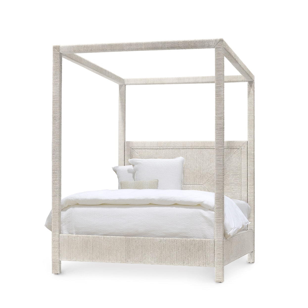 Palecek WOODSIDE CANOPY BED, QUEEN, WHITE SAND 7335-03