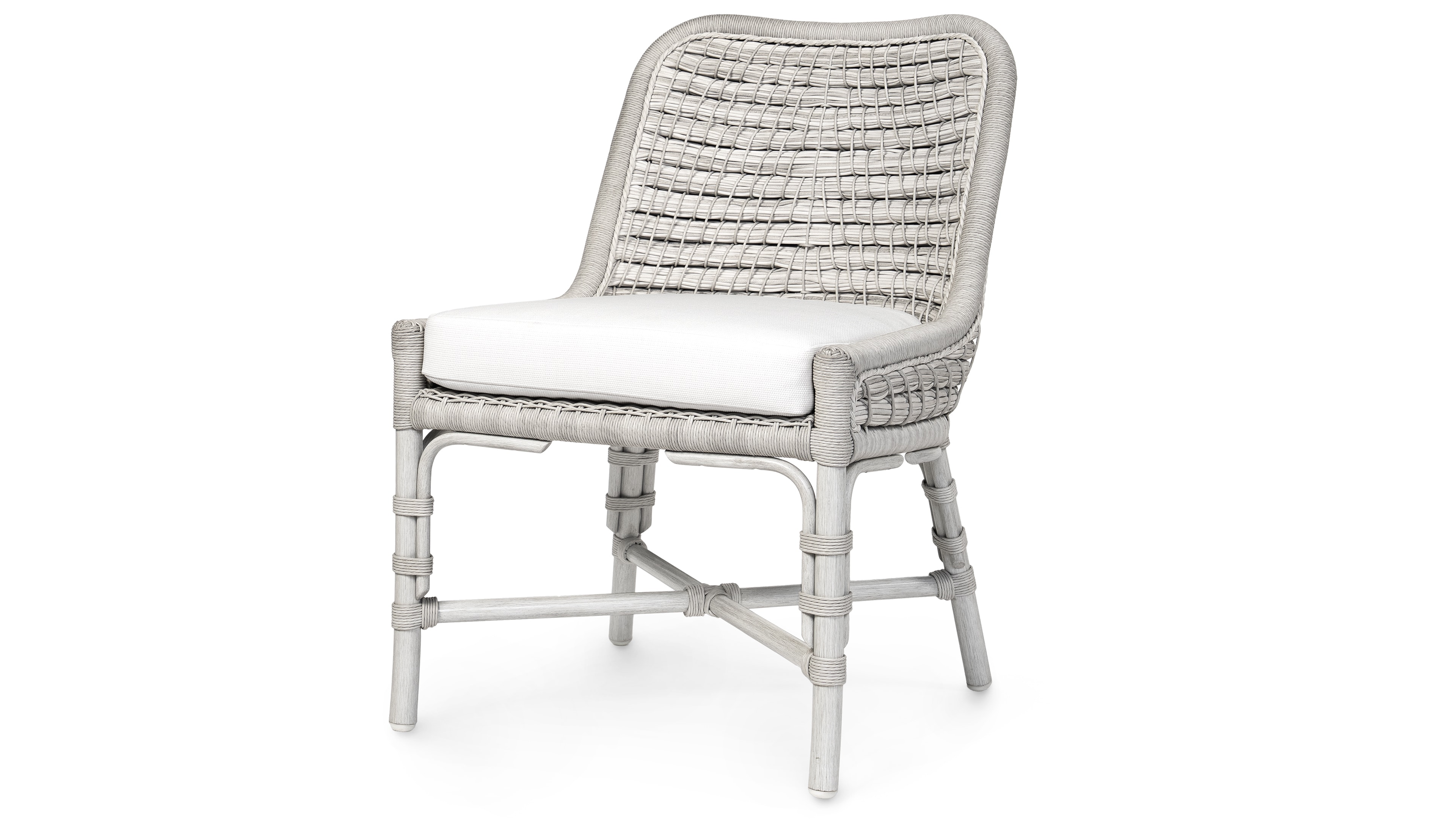 Palecek CAPITOLA OUTDOOR SIDE CHAIR, WHITEWASH 7409-05
