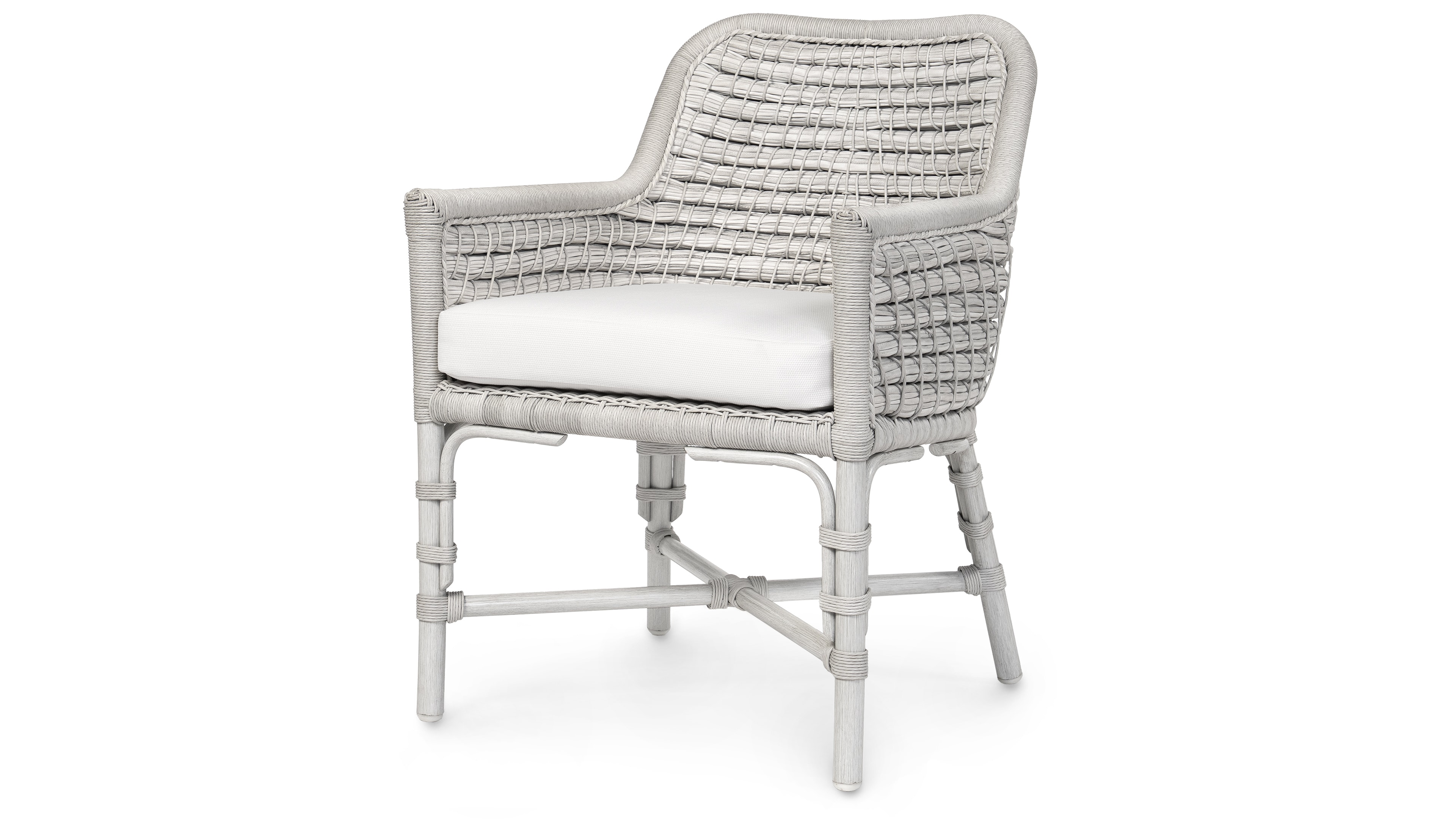 Palecek CAPITOLA OUTDOOR ARM CHAIR, WHITEWASH 7453-05
