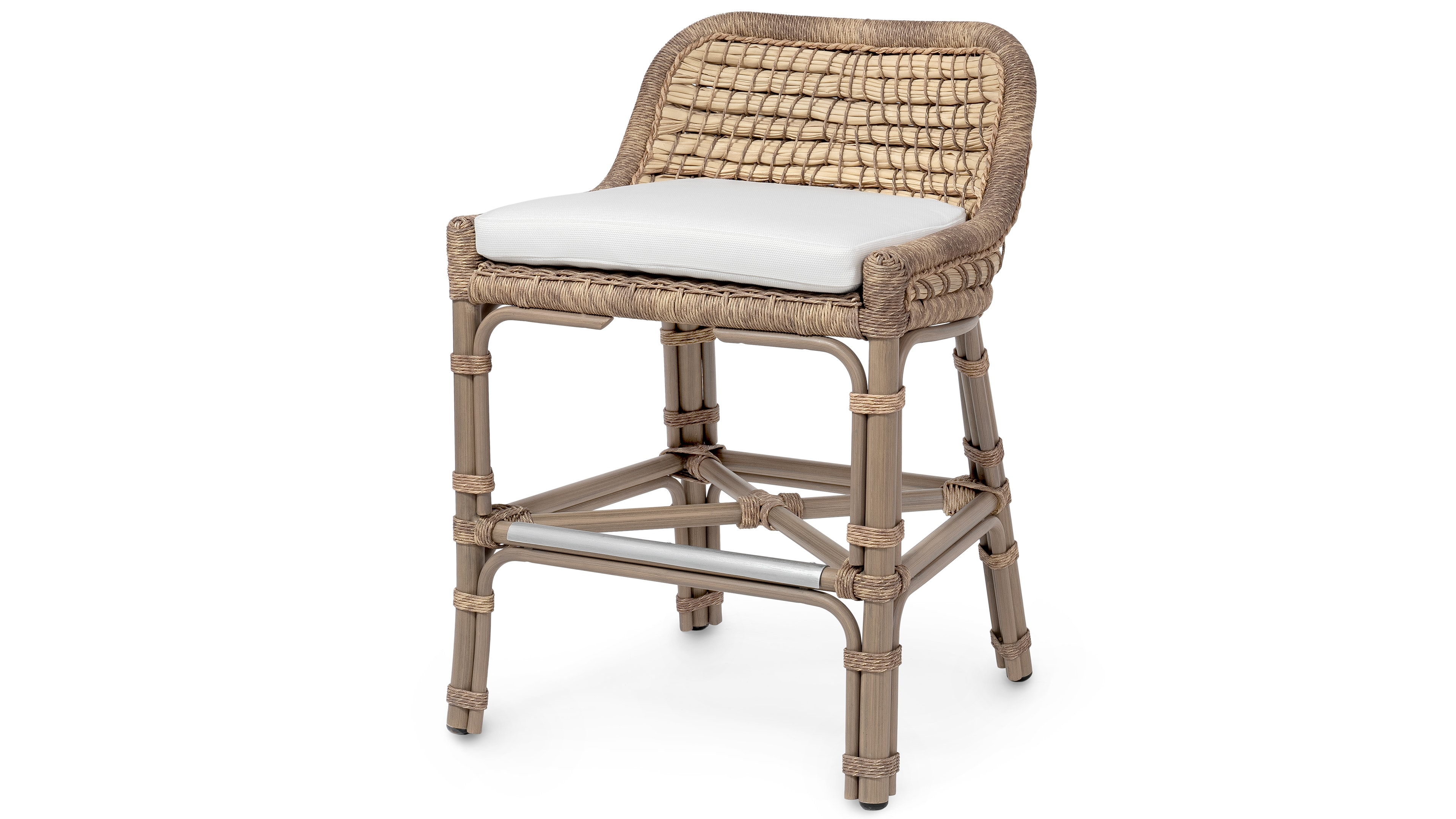 Palecek CAPITOLA OUTDOOR 24" COUNTER STOOL, NATURAL 7574-01