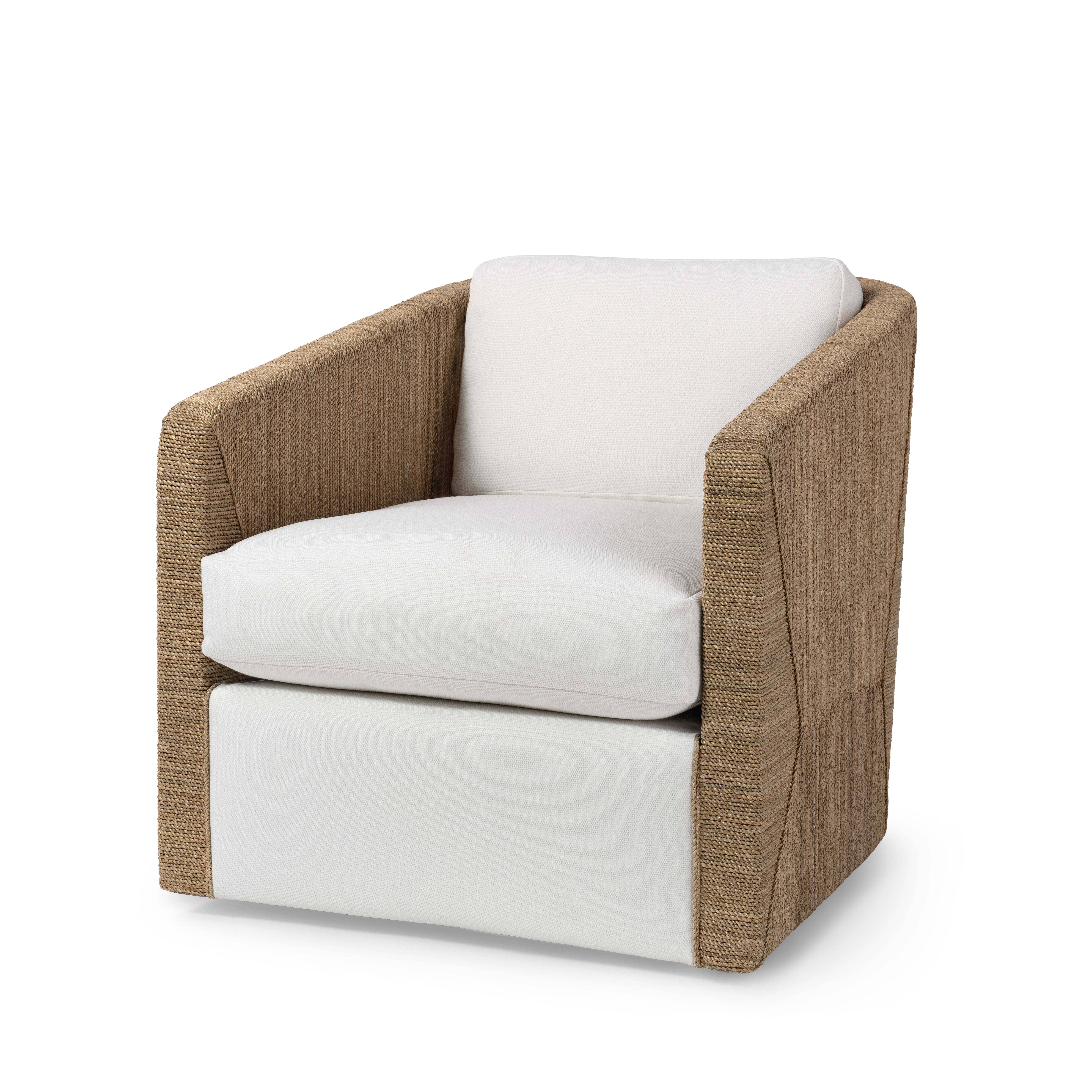 Palecek CARMINE SWIVEL LOUNGE CHAIR, NATURAL 7615-01