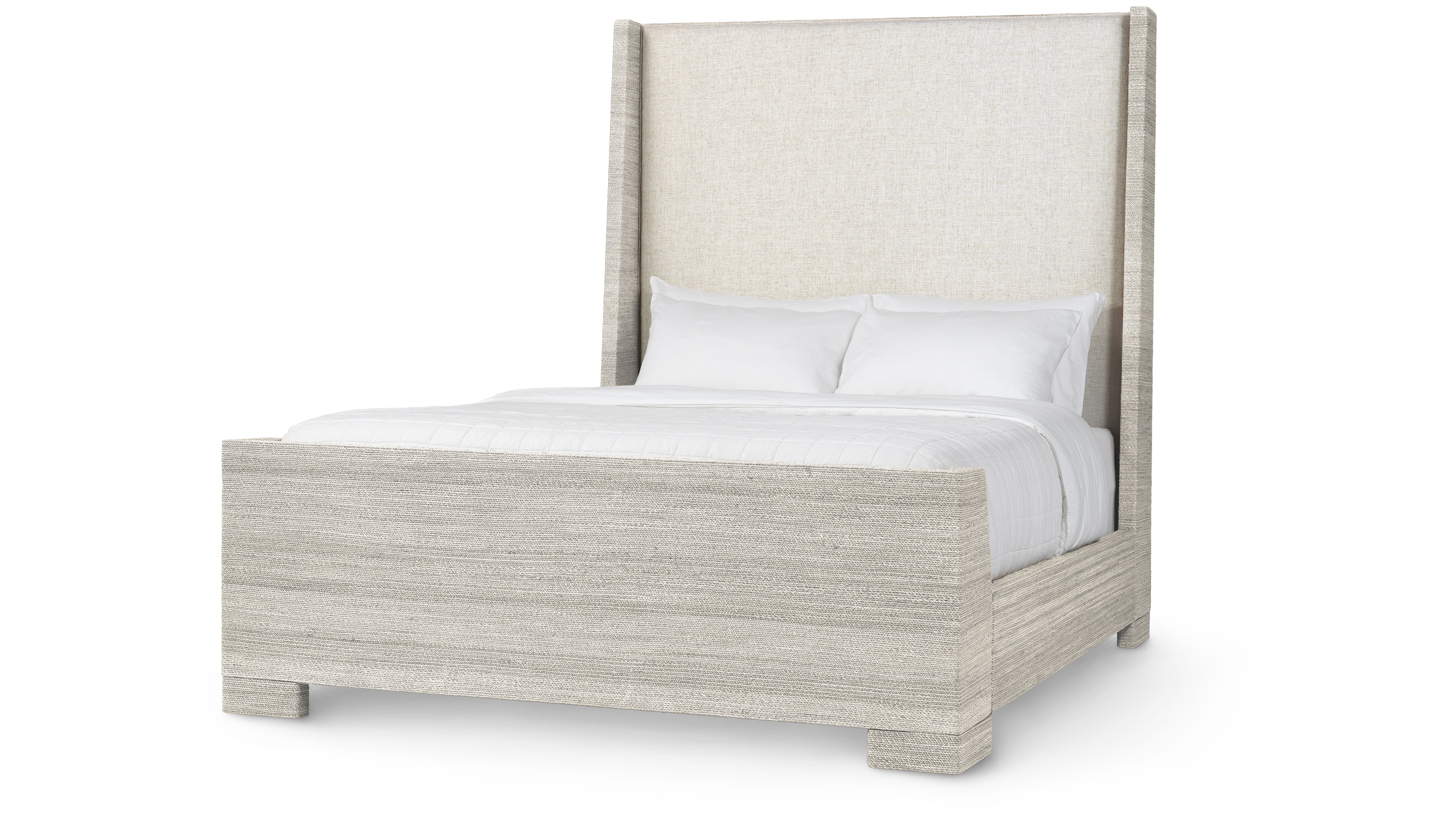 Palecek WOODSIDE SLEIGH BED, QUEEN, WHITE SAND 7646-03