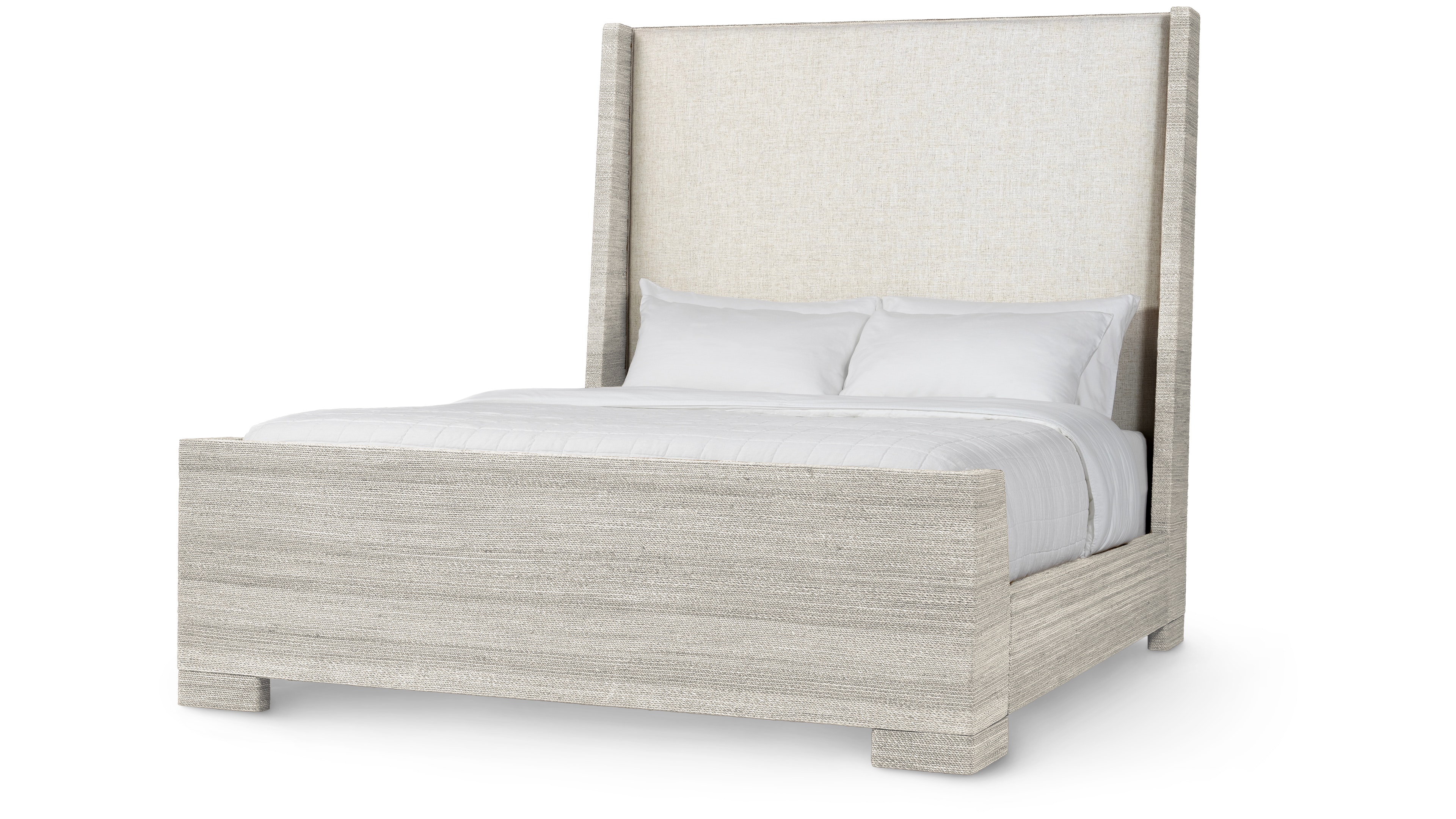 Palecek WOODSIDE SLEIGH BED, KING, WHITE SAND 7671-03