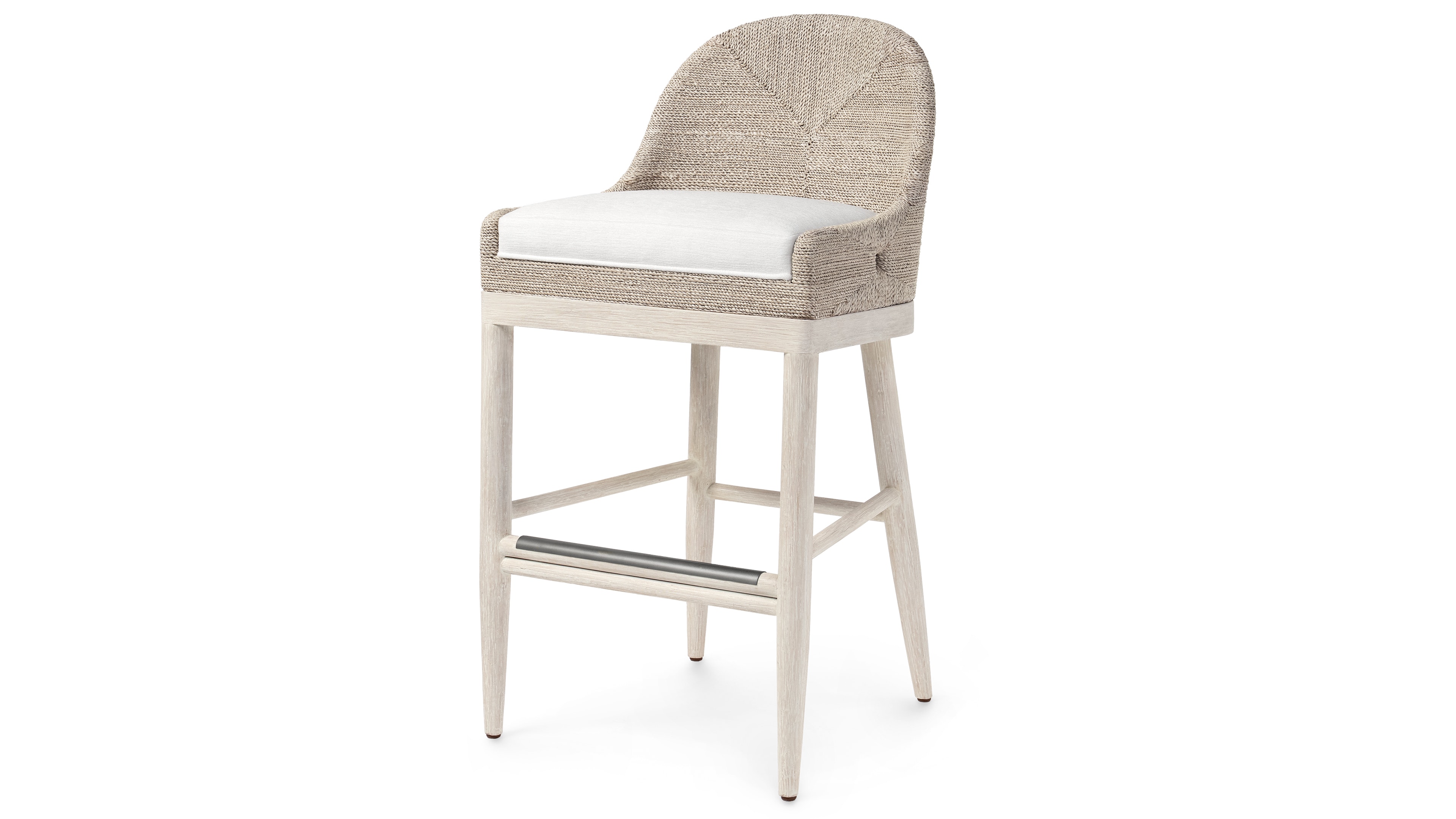 Palecek MESA 30" BARSTOOL, WHITEWASH 7674-03