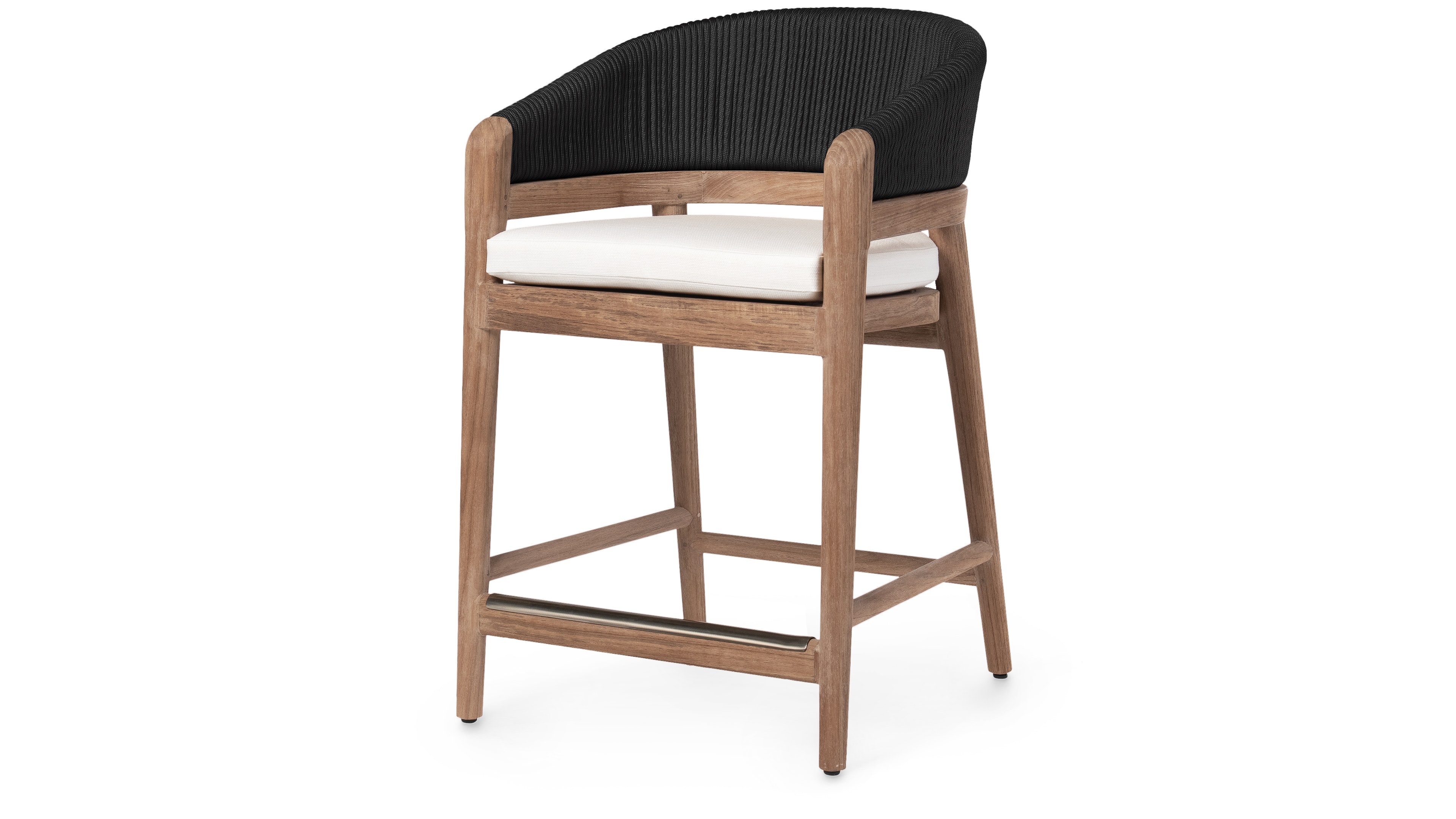 Palecek CASEY OUTDOOR 24" COUNTER STOOL, BLACK 7680-10