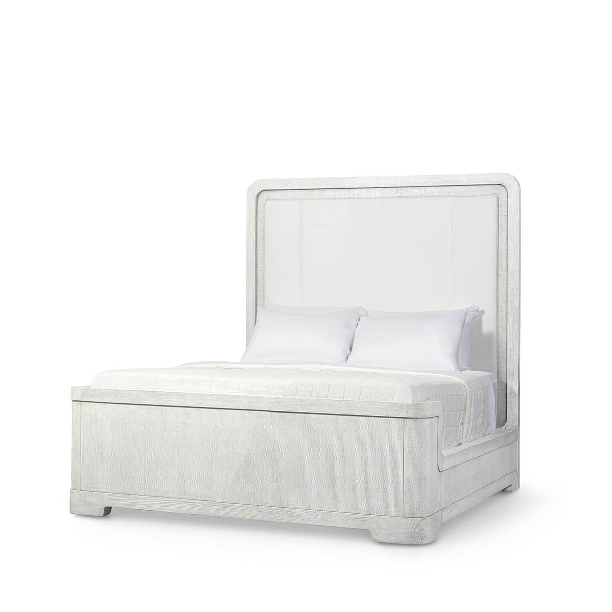 Palecek ARGENTA BED, QUEEN WHITE 7691-05