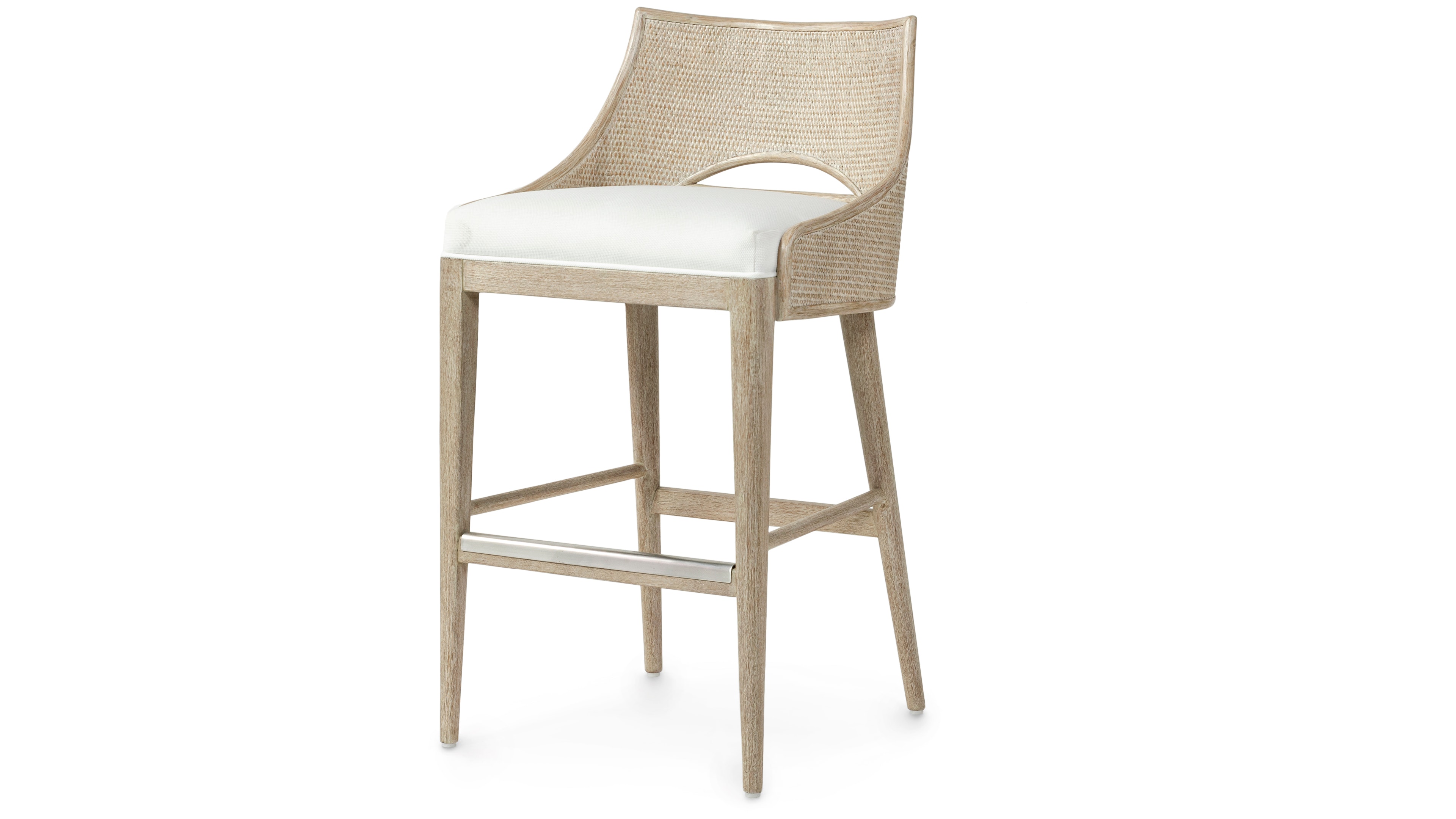 Palecek AVALON 30" BARSTOOL, CERUSED WHITE 7700-03