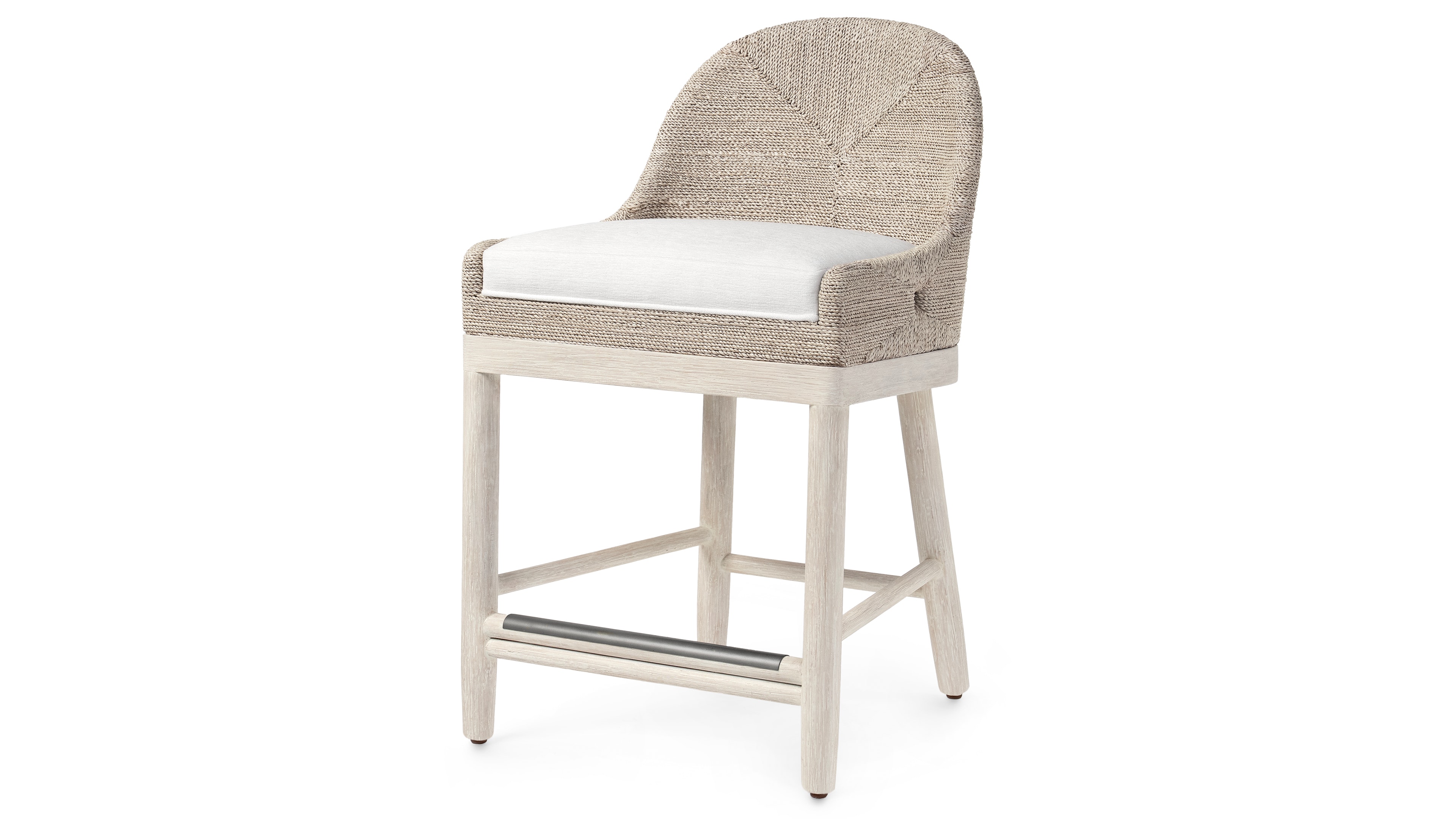 Palecek MESA 24" COUNTER STOOL, WHITEWASH 7704-03