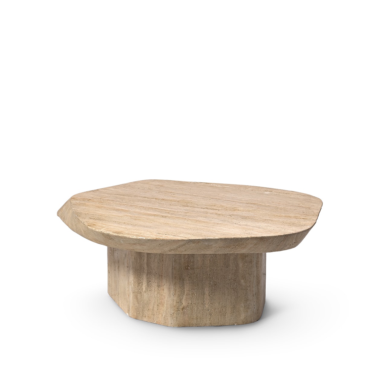 Palecek ALGIERS TRAVERTINE OUTDOOR COFFEE TABLE, SHORT 7710-64