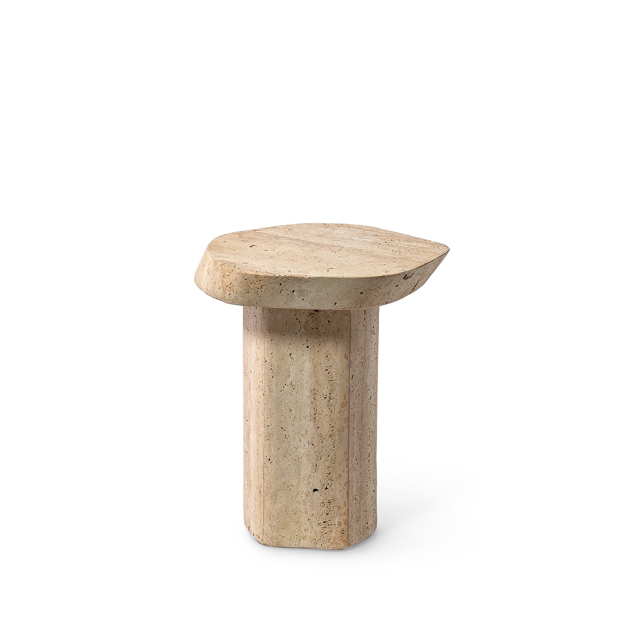 Palecek ALGIERS TRAVERTINE OUTDOOR SIDE TABLE 7713-64