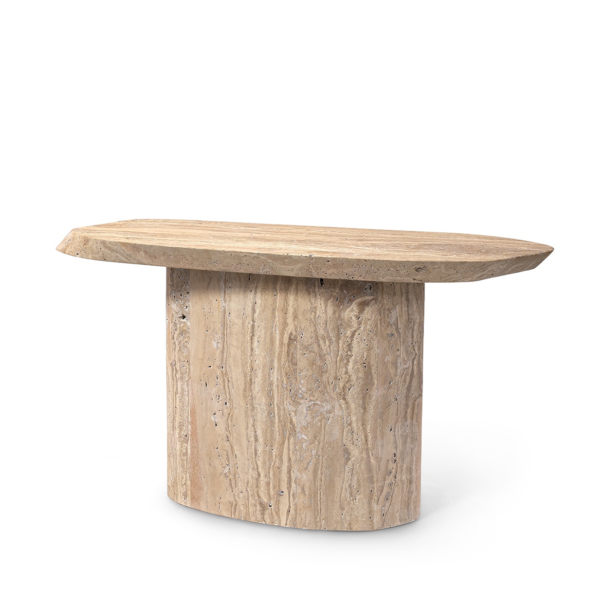 Palecek ALGIERS TRAVERTINE OUTDOOR CONSOLE TABLE 7785-64