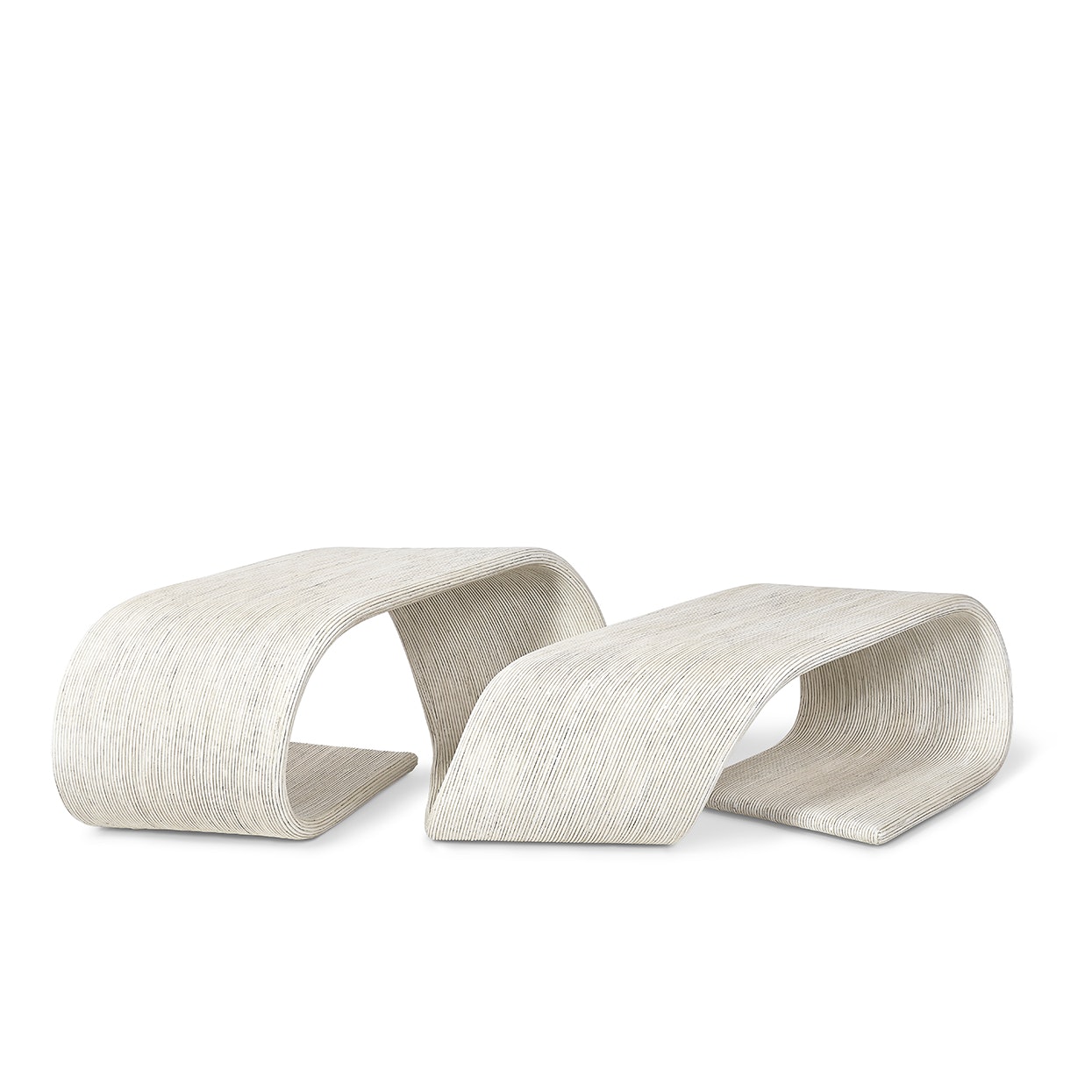 Palecek ALLEGRO RATTAN COFFEE TABLE, WHITE 7793-03