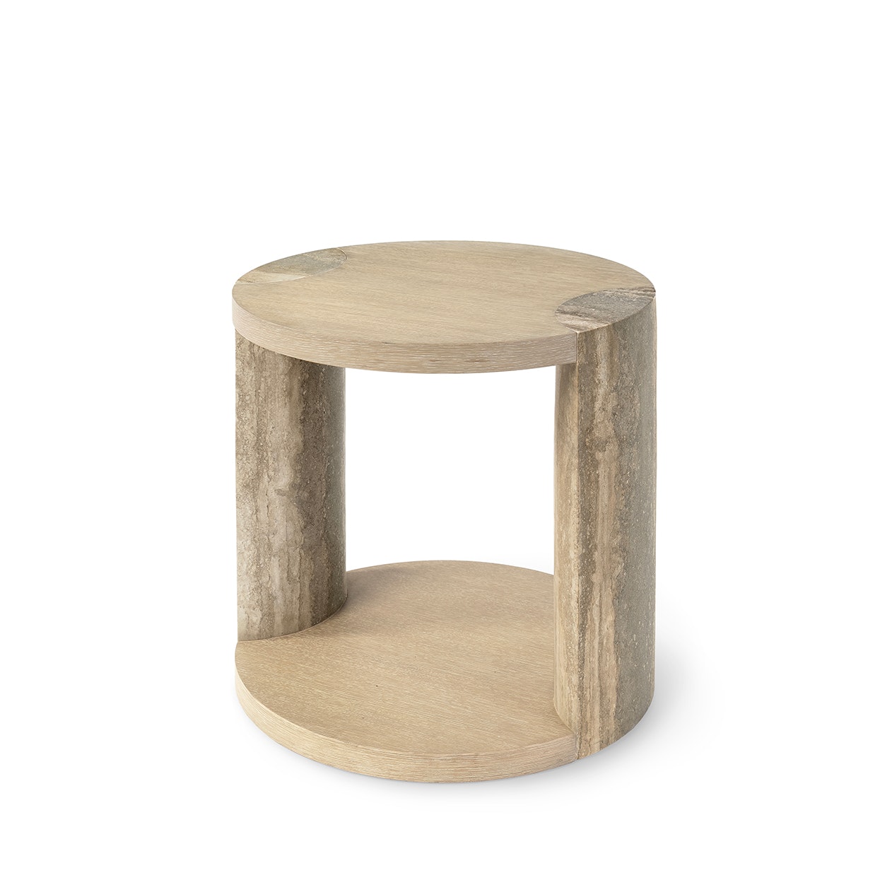 Palecek LAZLO TRAVERTINE SIDE TABLE, LARGE 7837-79