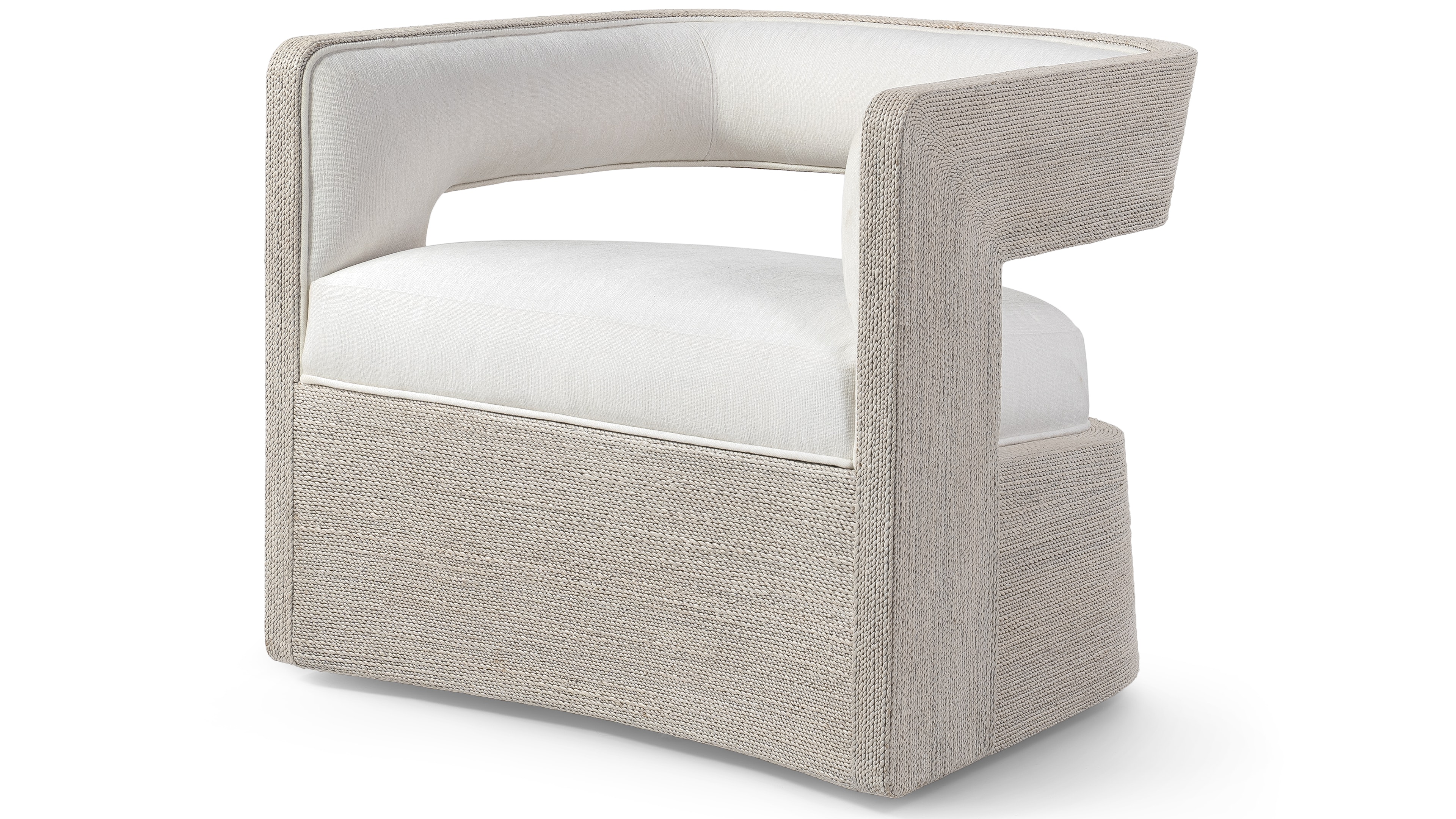 Palecek HADLEY SWIVEL LOUNGE CHAIR, WHITE 7856-03