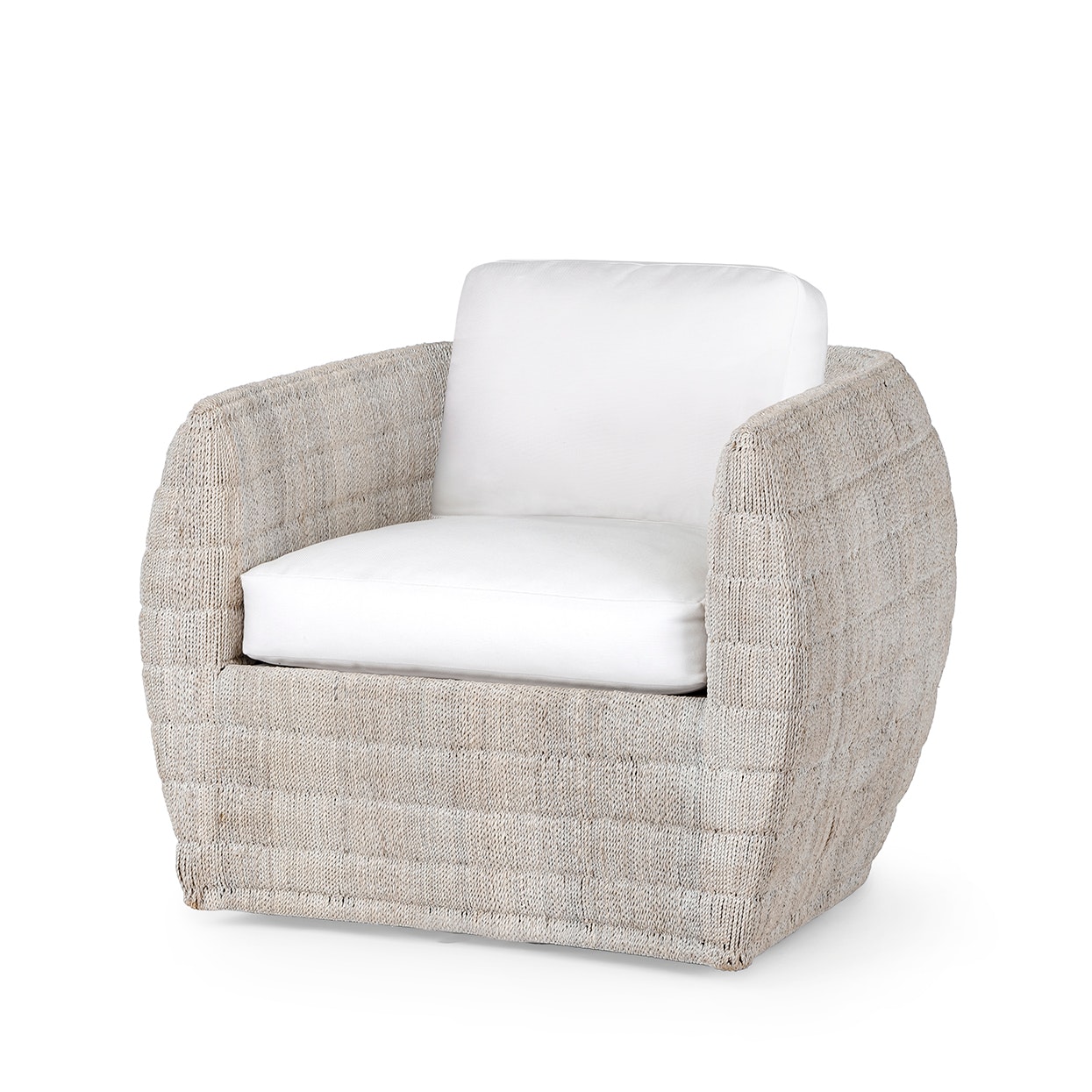 Palecek VENTURA SWIVEL LOUNGE CHAIR, WHITEWASH 7901-03
