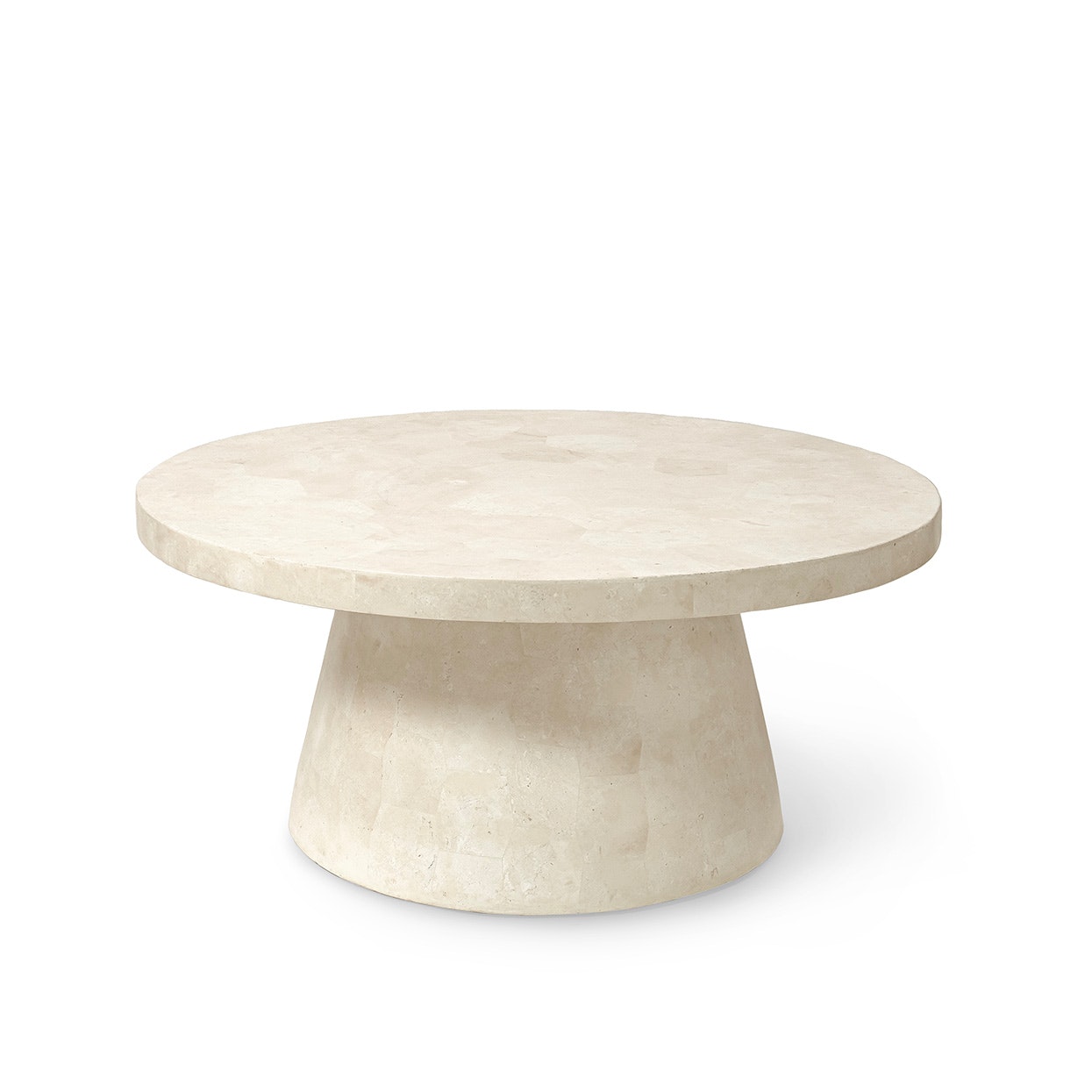 Palecek FOLEY STONE OUTDOOR COFFEE TABLE, WHITE 7942-41