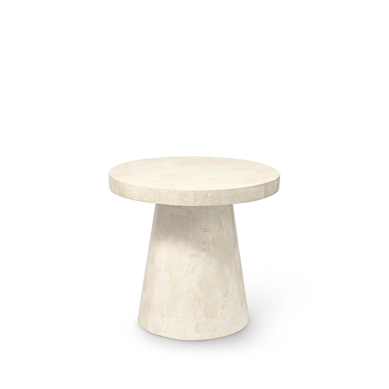 Palecek FOLEY STONE OUTDOOR SIDE TABLE LARGE, WHITE 7948-41