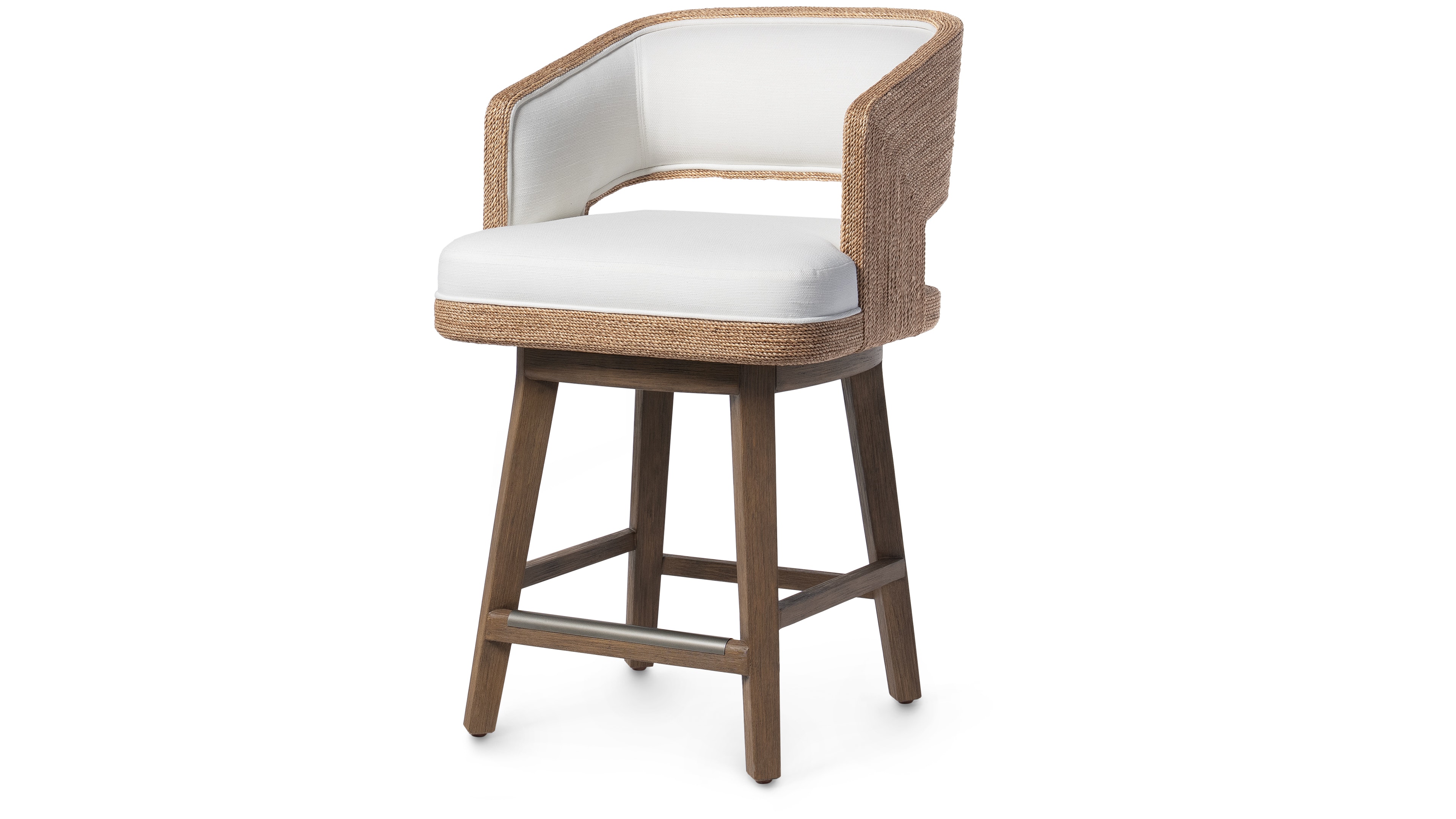 Palecek HADLEY 24" SWIVEL COUNTER STOOL, NATURAL 7955-01
