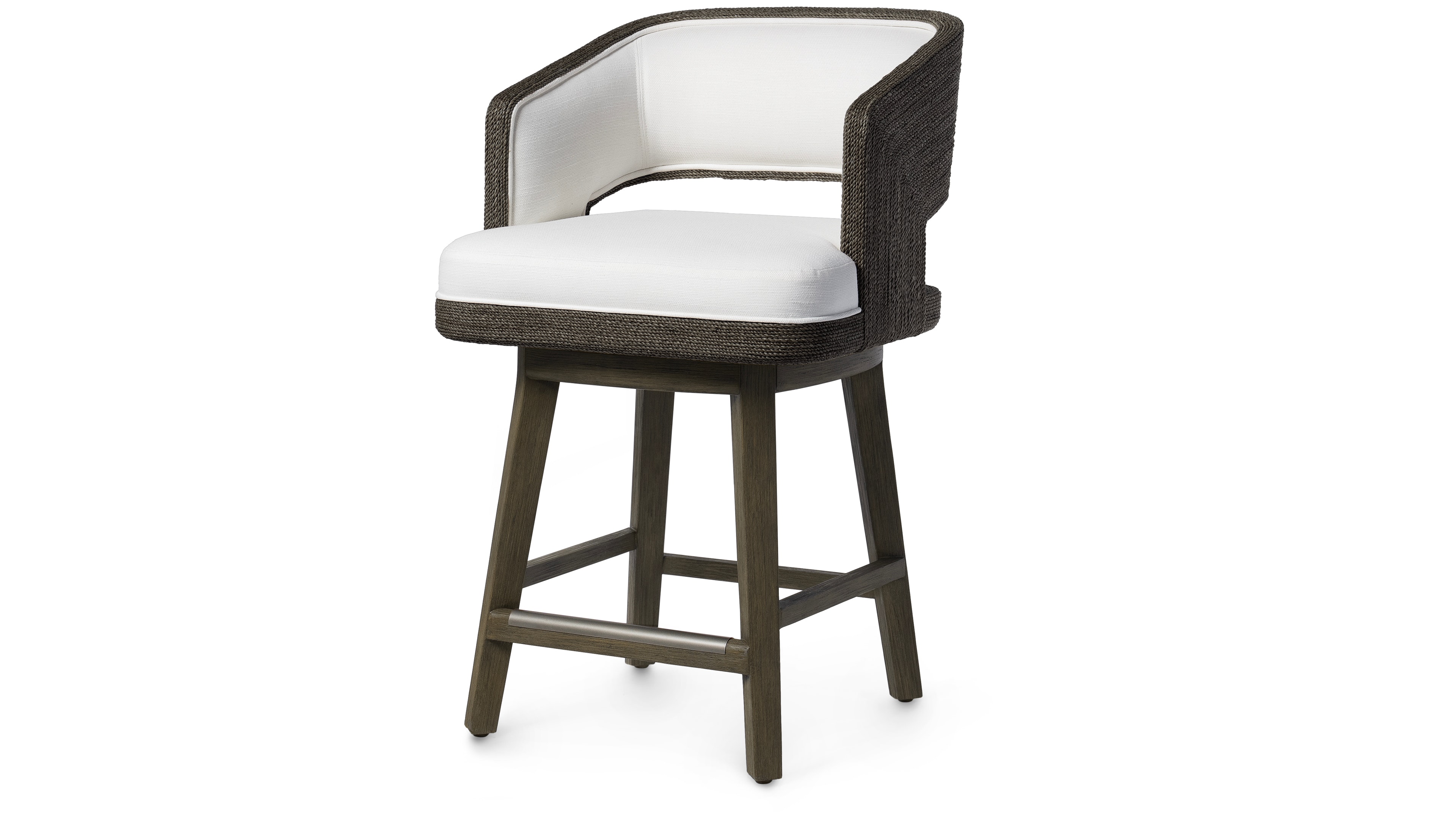 Palecek HADLEY 24" SWIVEL COUNTER STOOL, CHARCOAL 7955-69