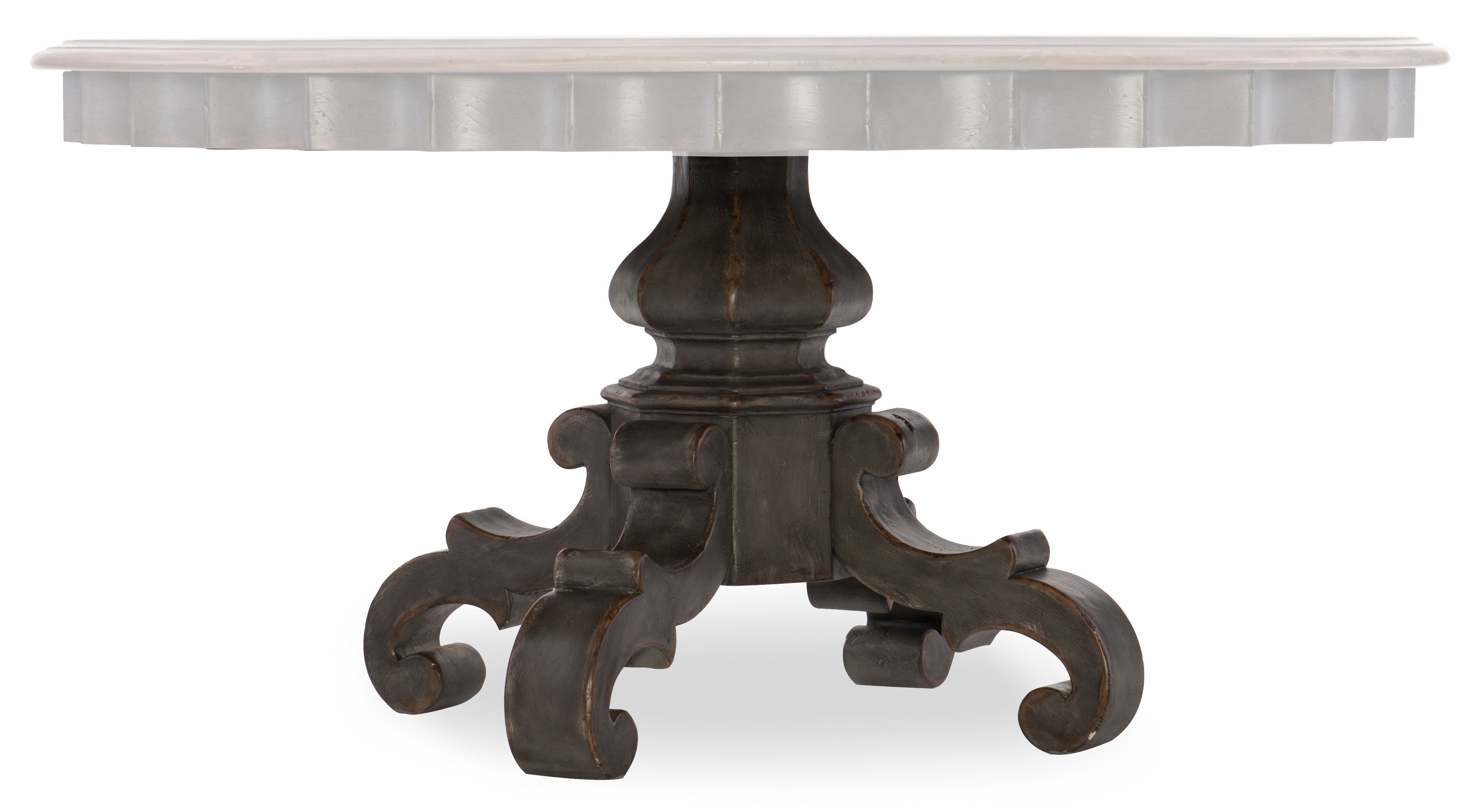 fghjfgjh Arabella Round Pedestal Dining Table Base 1610-75001-GRY