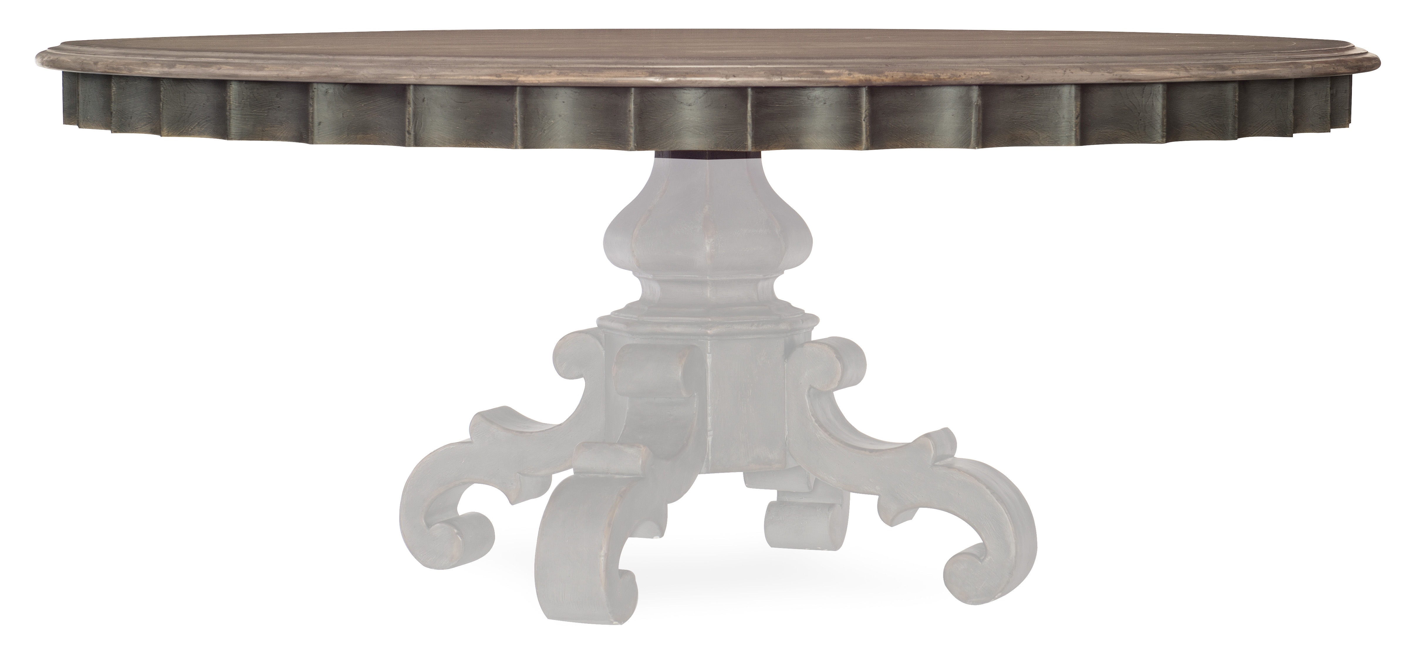 fghjfgjh Arabella 72in Round Pedestal Dining Table Top 1610-75003-GRY