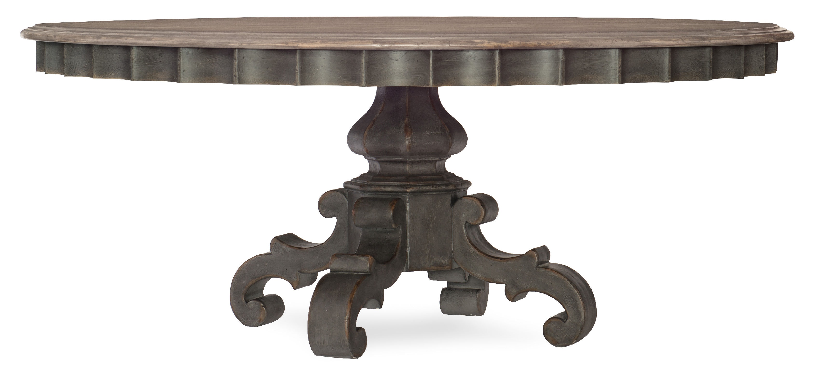 fghjfgjh Arabella 72in Round Pedestal Dining Table 1610-75211-GRY