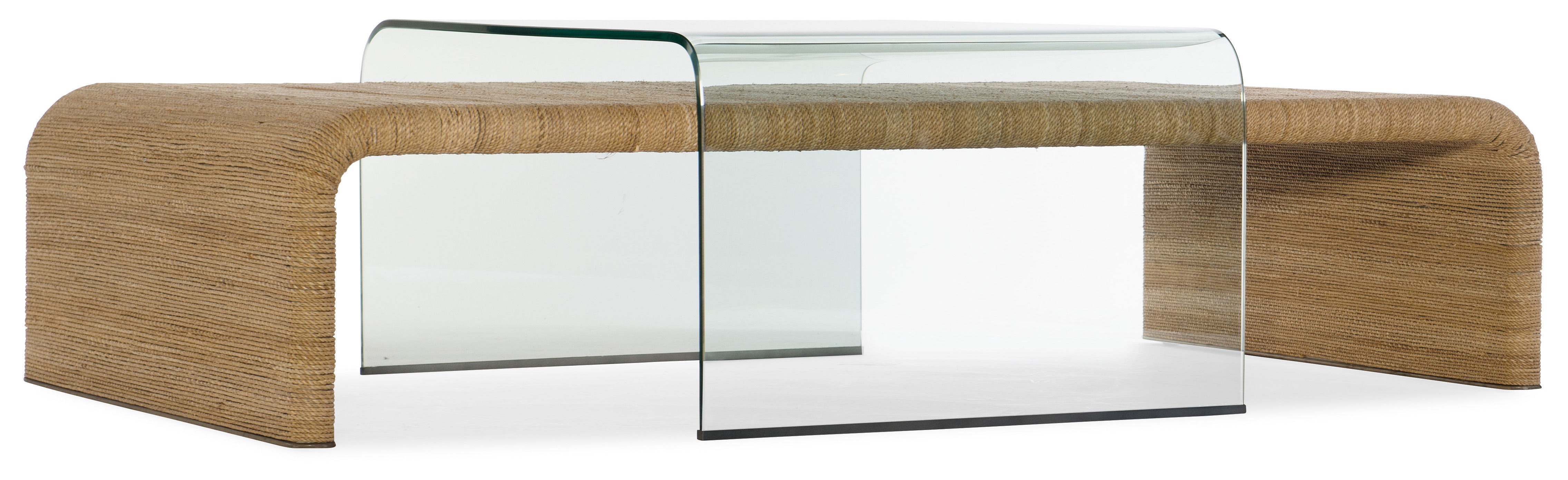 fghjfgjh Amani Rope and Glass Cocktail Table 1672-80210-80