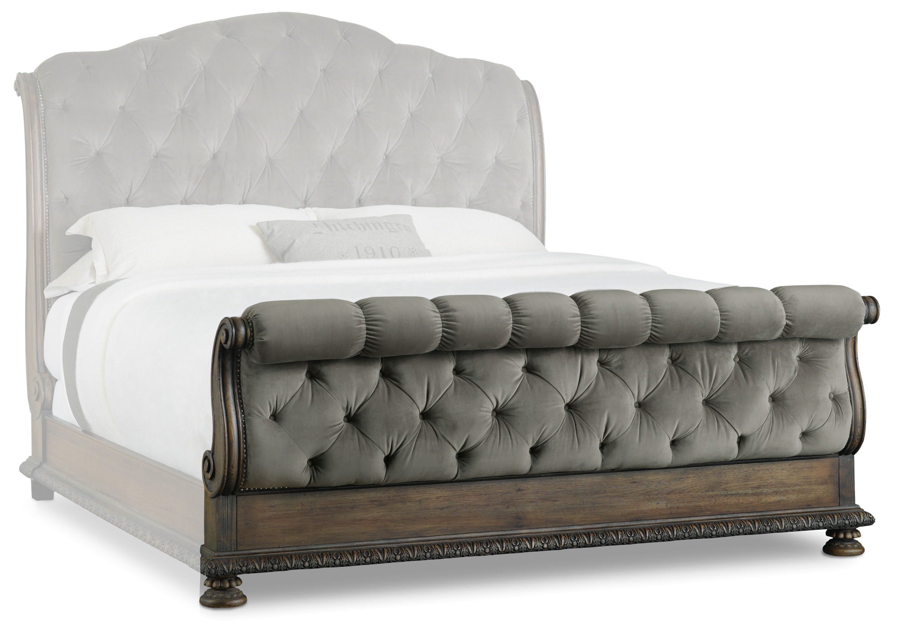 fghjfgjh Rhapsody 6/6-6/0 Tufted Footboard 5070-90568A-GRY