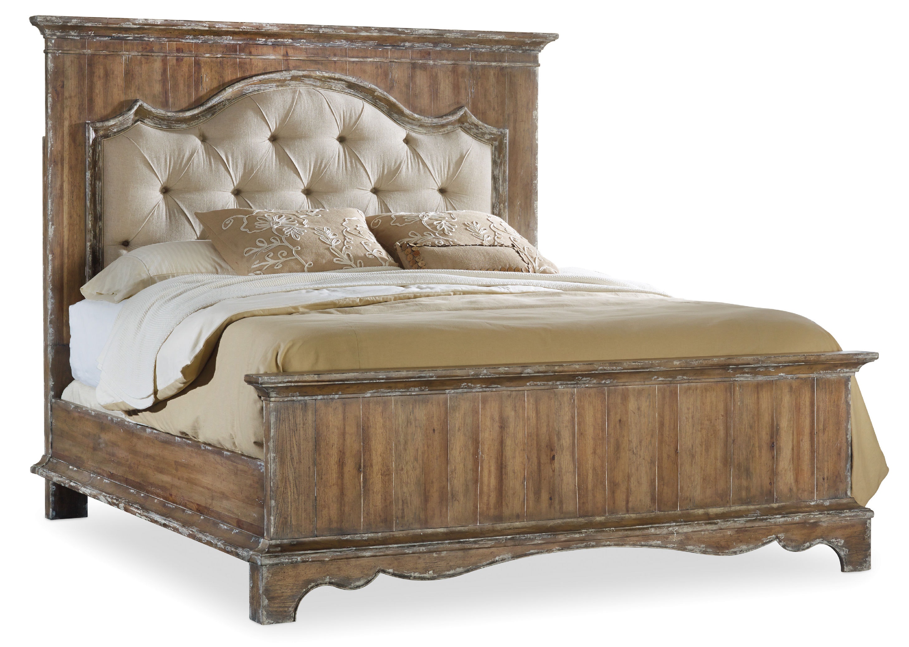 fghjfgjh Chatelet Queen Upholstered Mantle Panel Bed 5300-90850