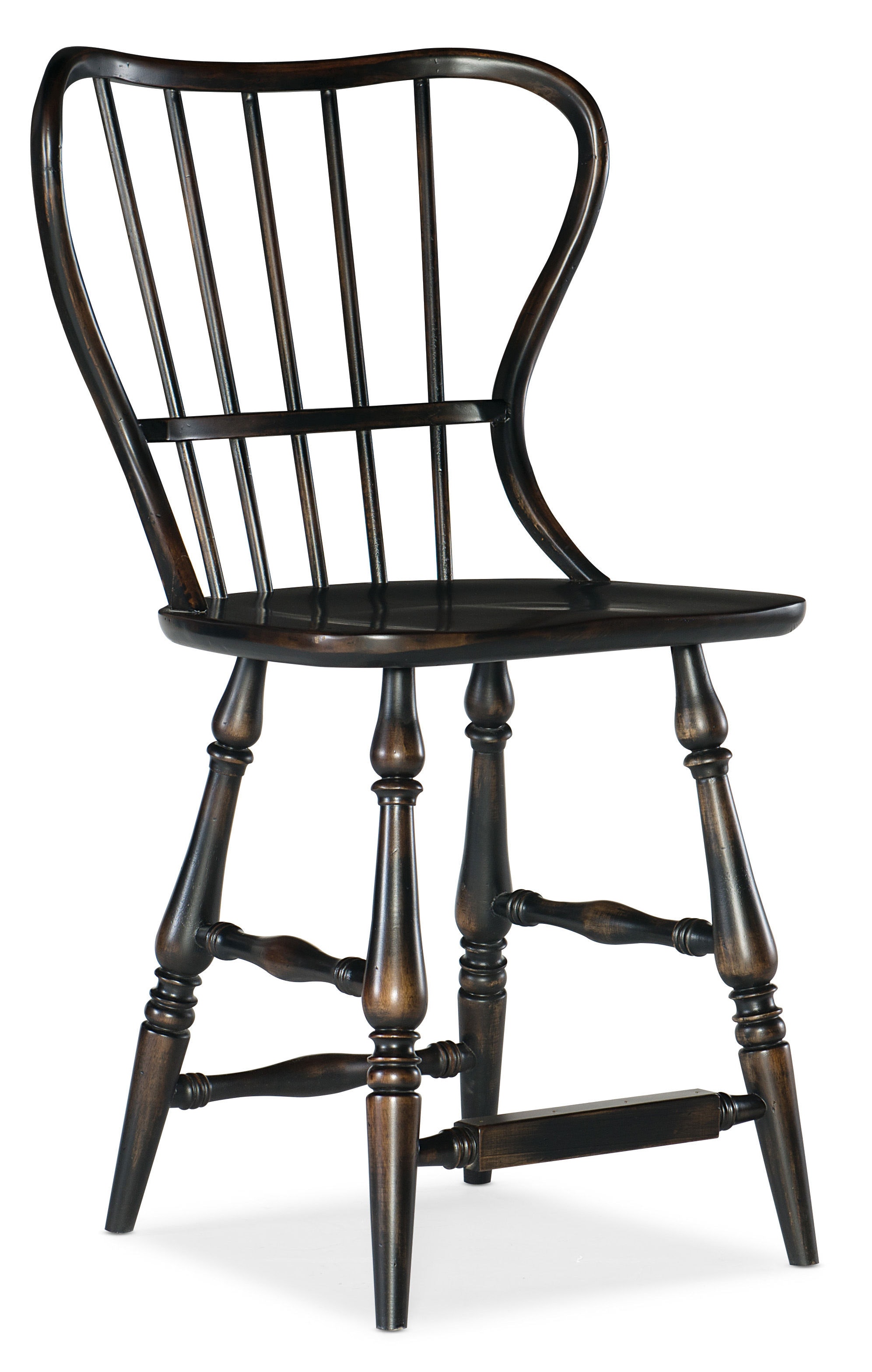 fghjfgjh Ciao Bella Spindle Back Counter Stool-Black 5805-75351-99