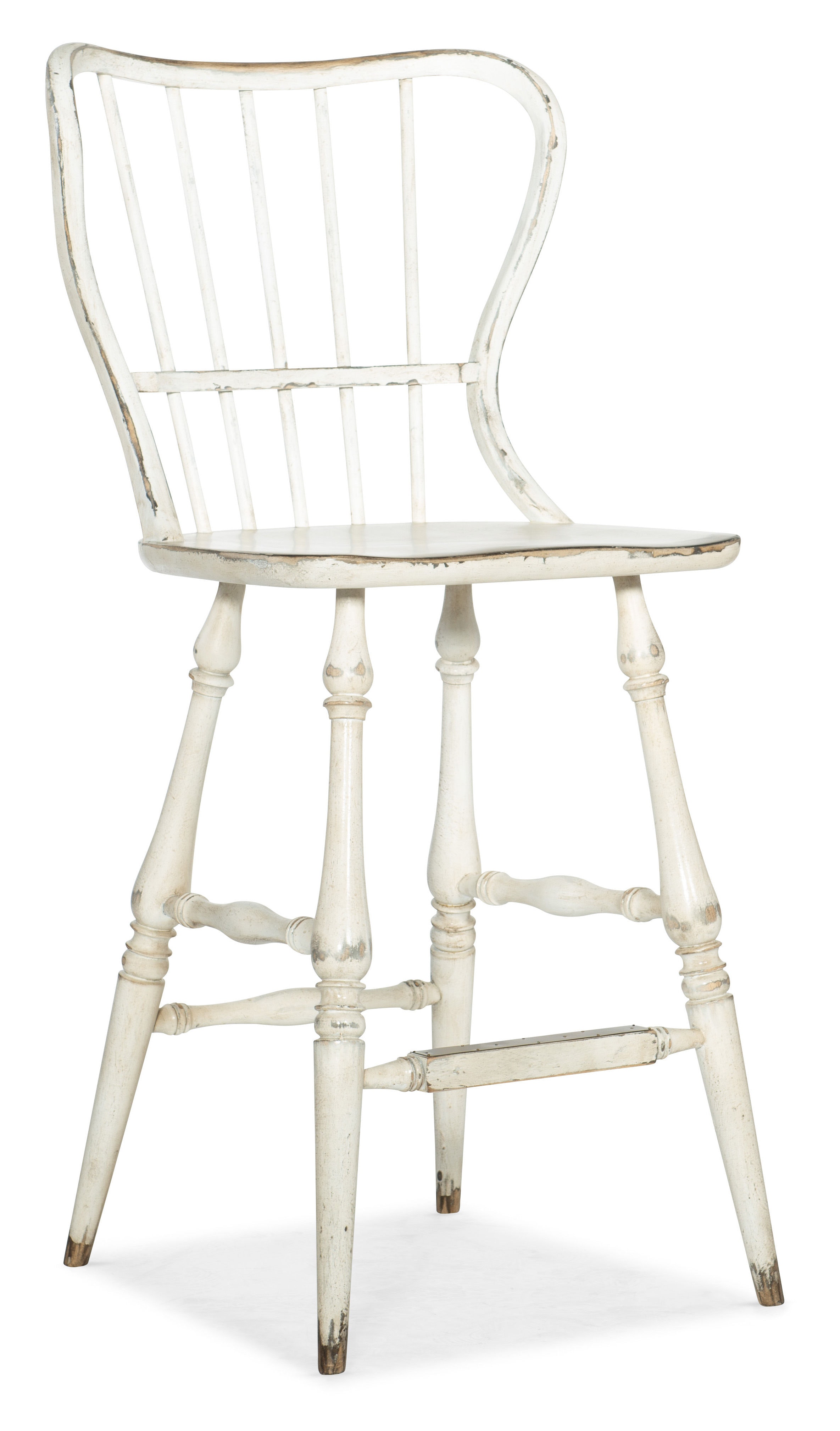 fghjfgjh Ciao Bella Spindle Back Bar Stool-White 5805-75361-02