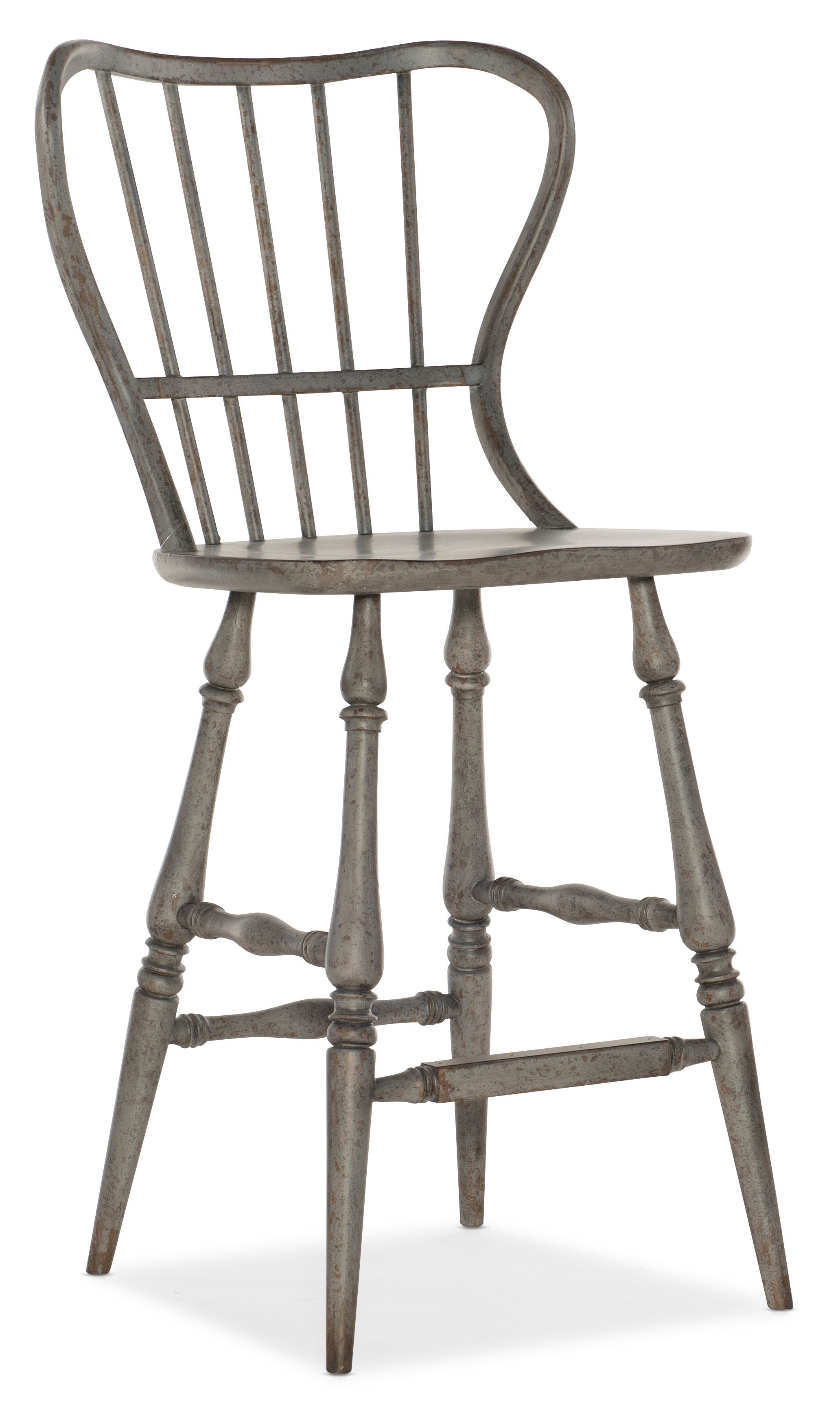 fghjfgjh Ciao Bella Spindle Back Bar Stool-Speckled Gray 5805-75361-96
