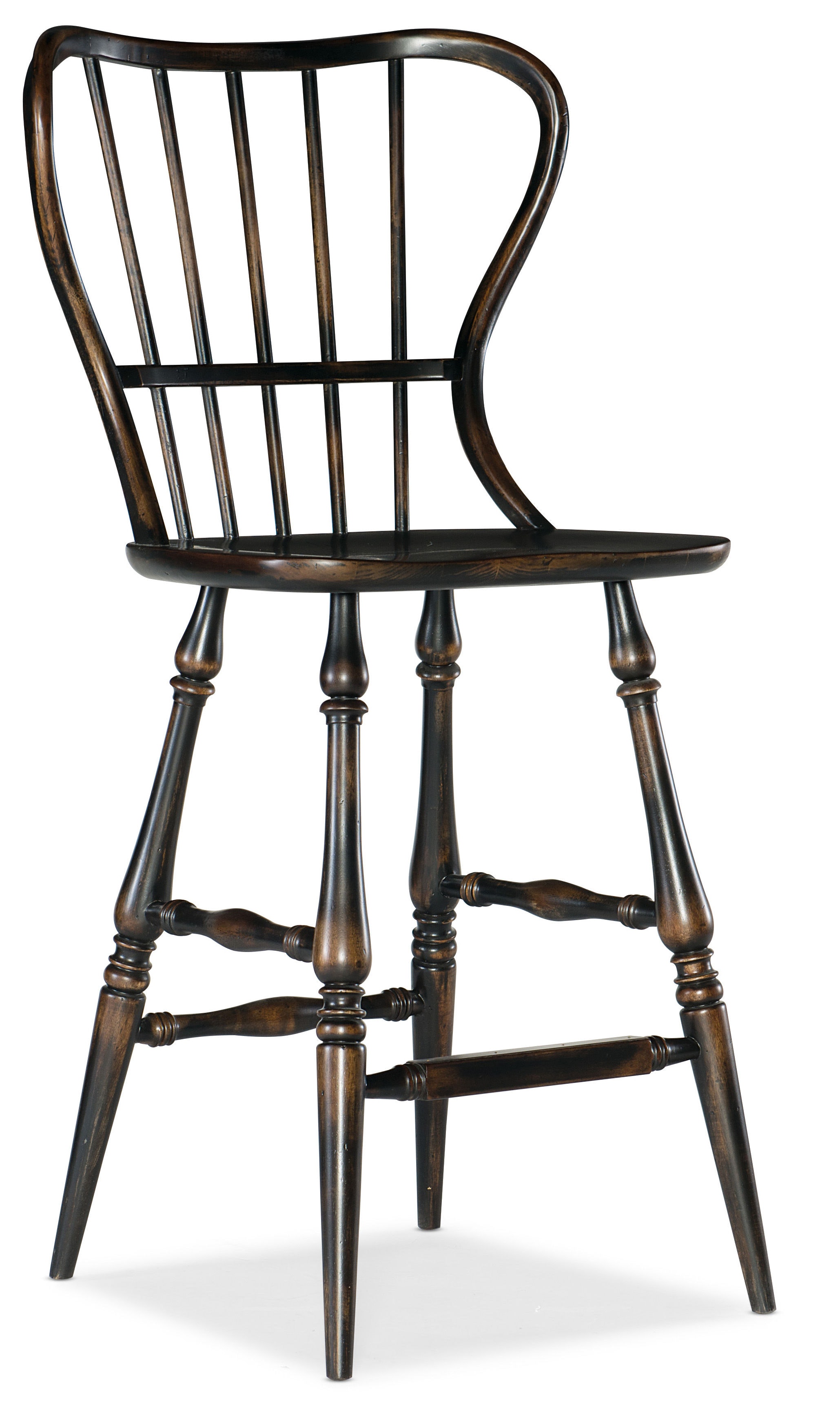 fghjfgjh Ciao Bella Spindle Back Bar Stool-Black 5805-75361-99