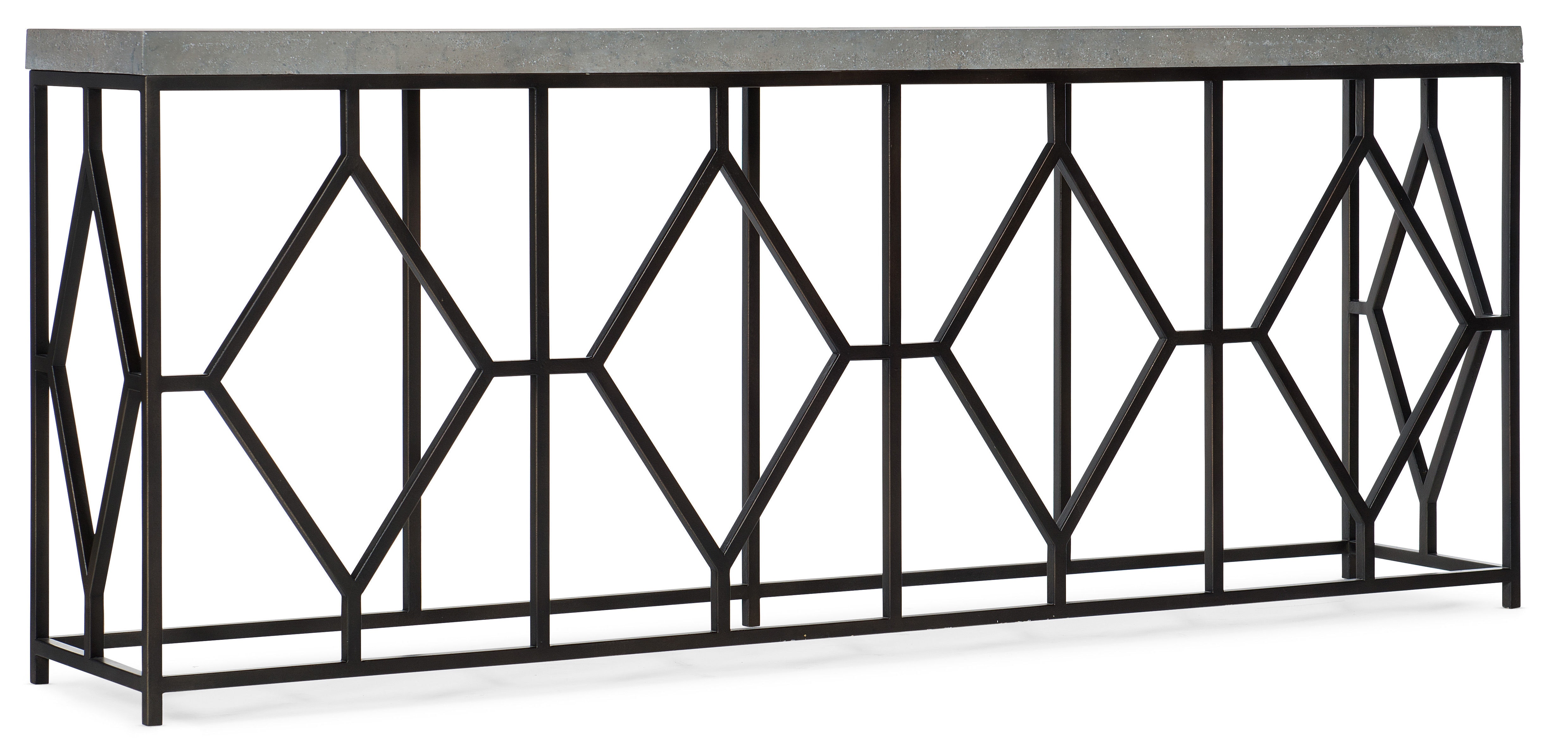 fghjfgjh Ciao Bella Metal and Faux Concrete Console Table 5805-85002-00