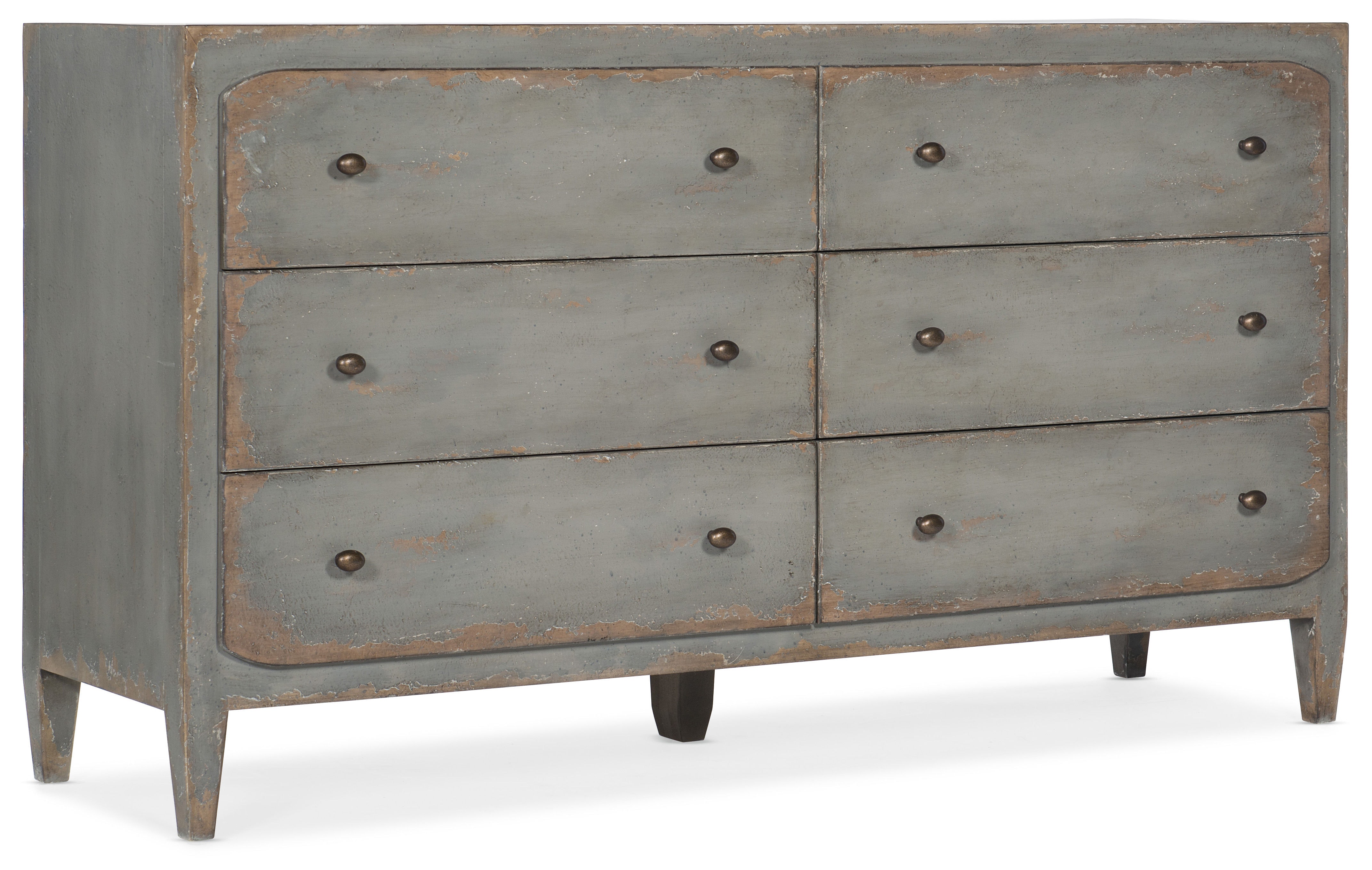 fghjfgjh Ciao Bella Six-Drawer Dresser- Speckled Gray 5805-90002-95