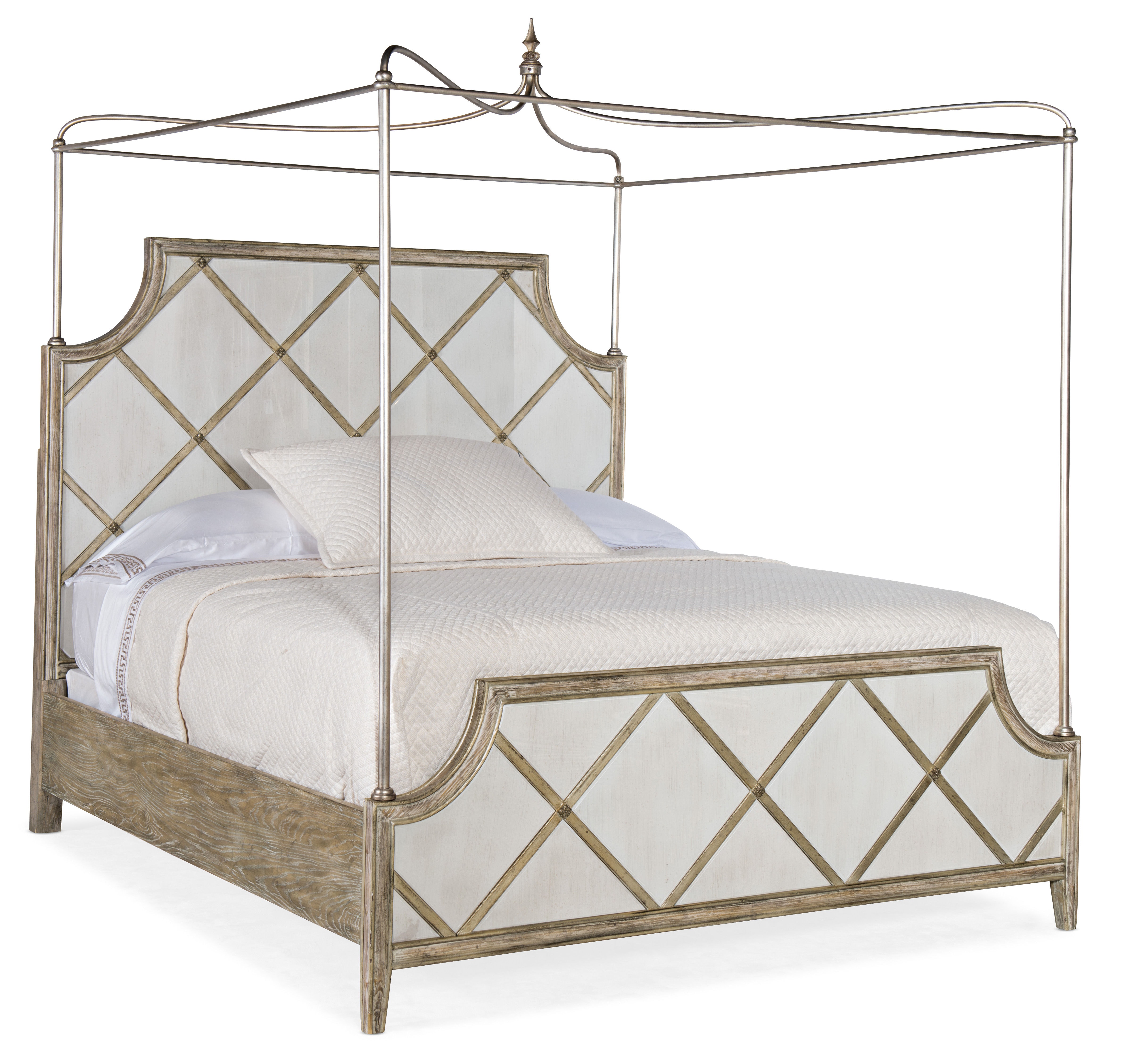 fghjfgjh Sanctuary Diamont Canopy King Panel Bed 5875-90365-95