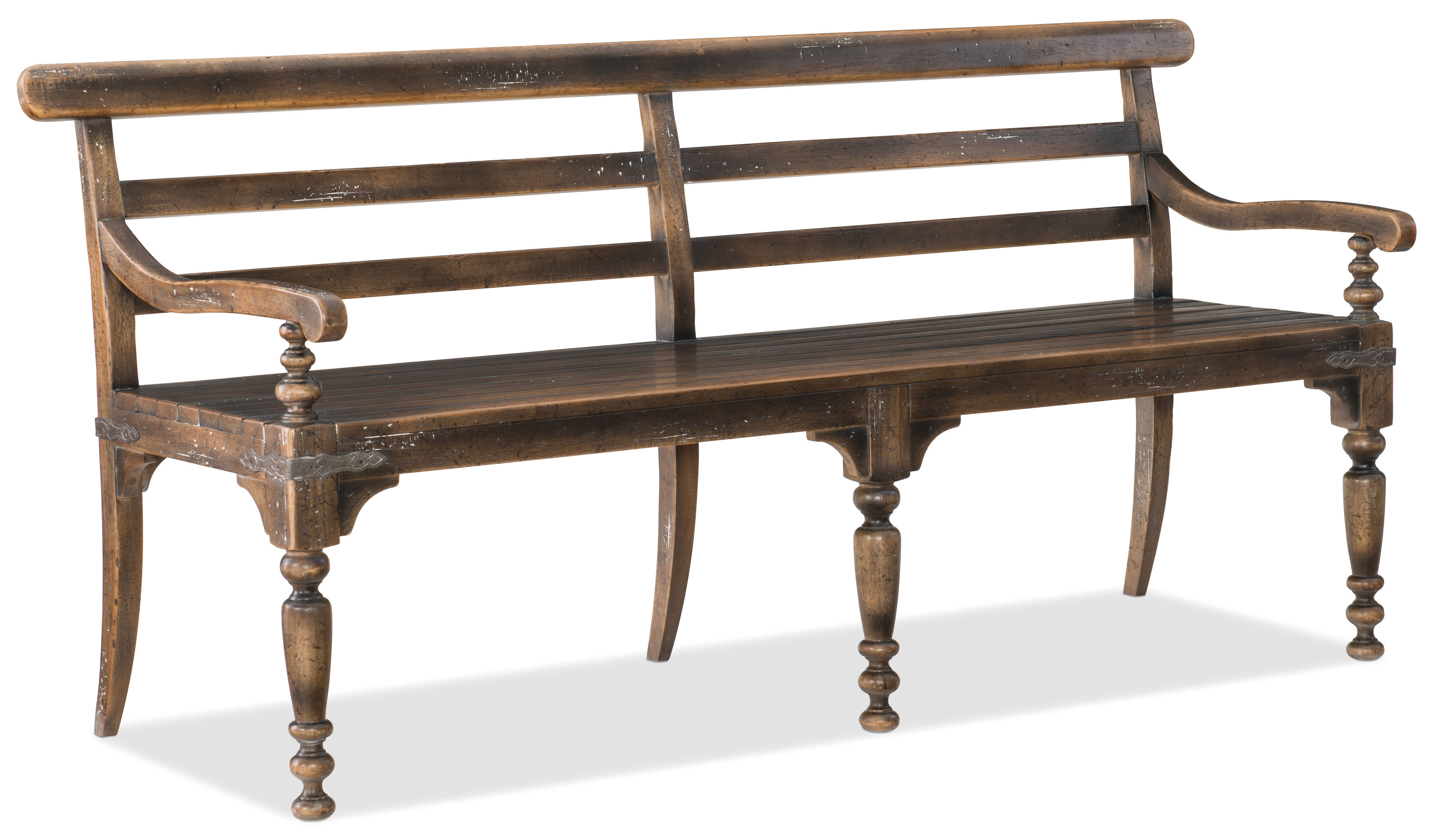 fghjfgjh Hill Country Helotes Dining Bench 5960-75315-BRN