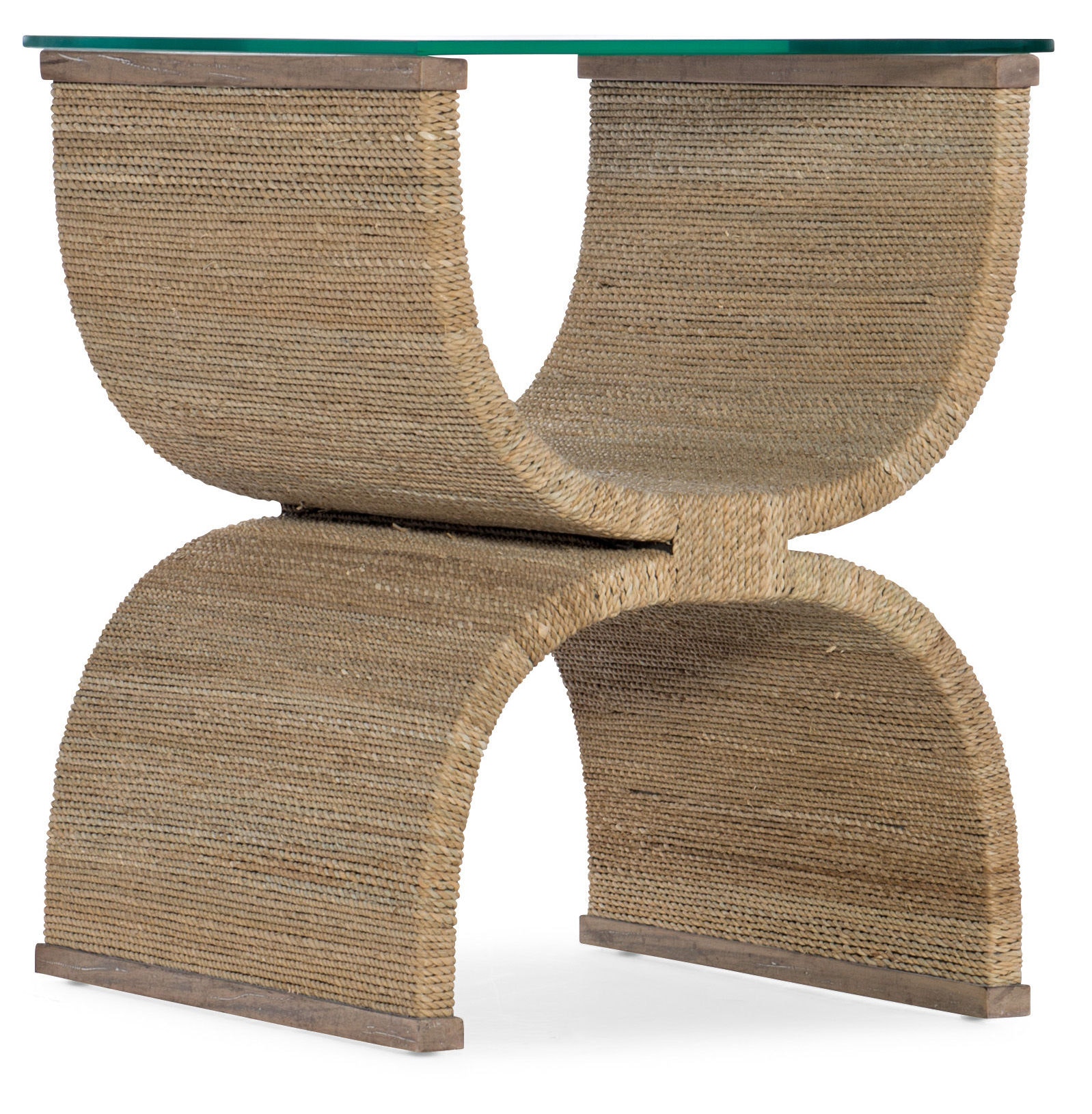 fghjfgjh Melange Lenny Woven End Table 638-50513-80