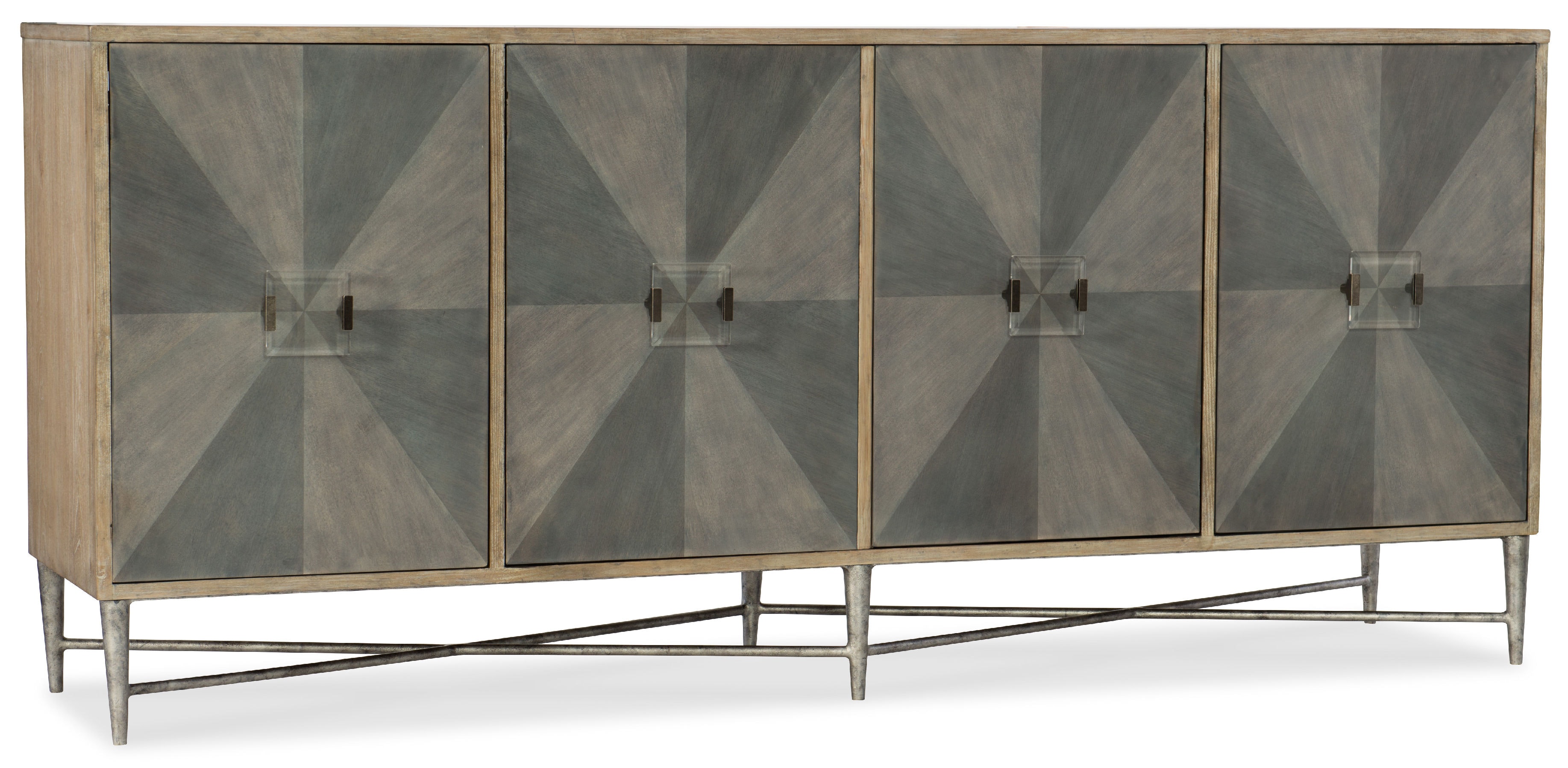 fghjfgjh Melange Zola Four-Door Credenza 638-85316-LTGY