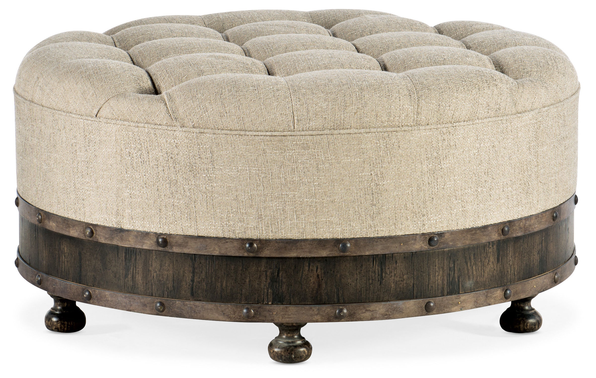 fghjfgjh La Grange Giddings Round Uph Cocktail Table 6960-50001-89