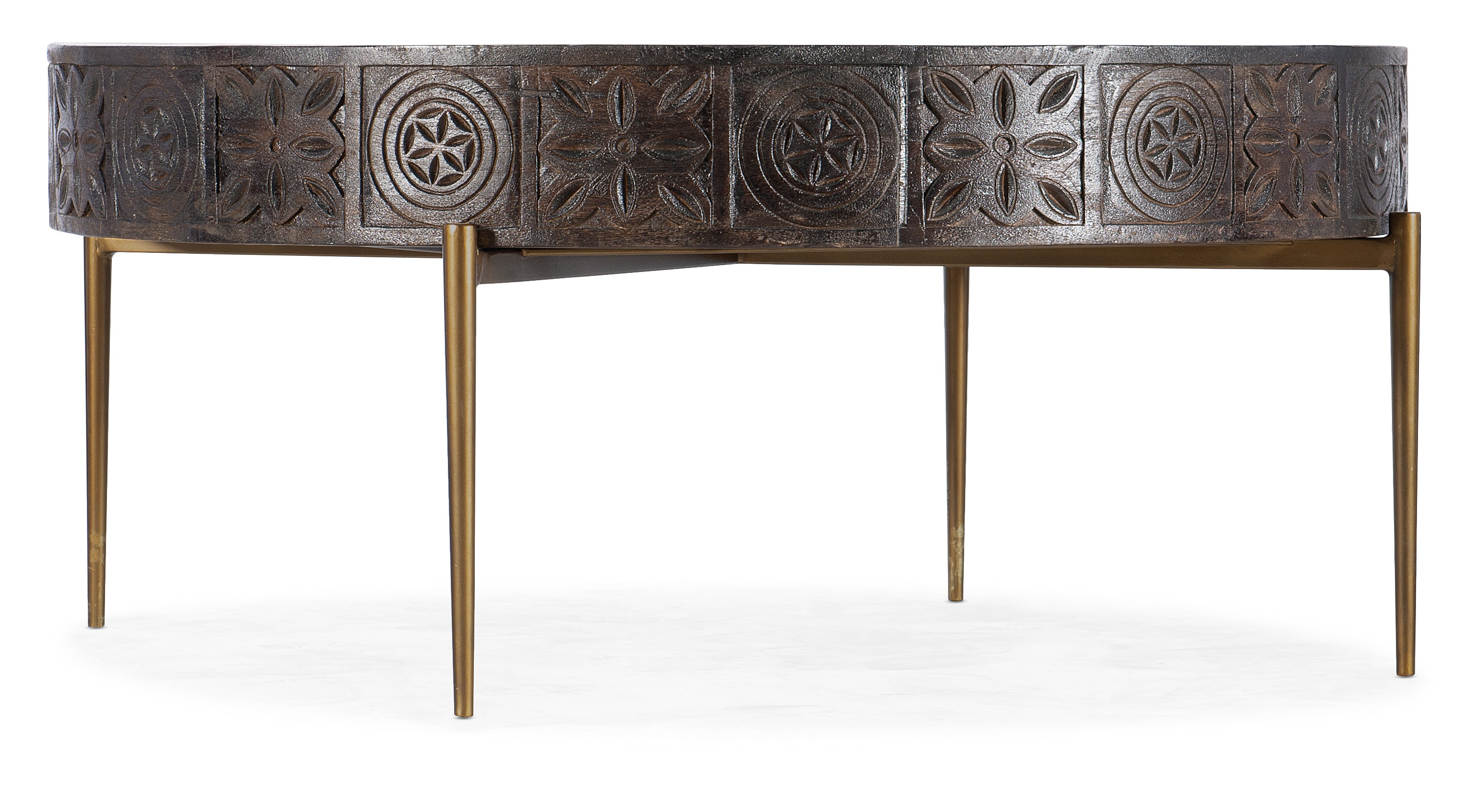 fghjfgjh Commerce & Market Carved Round Cocktail Table 7228-80030-85