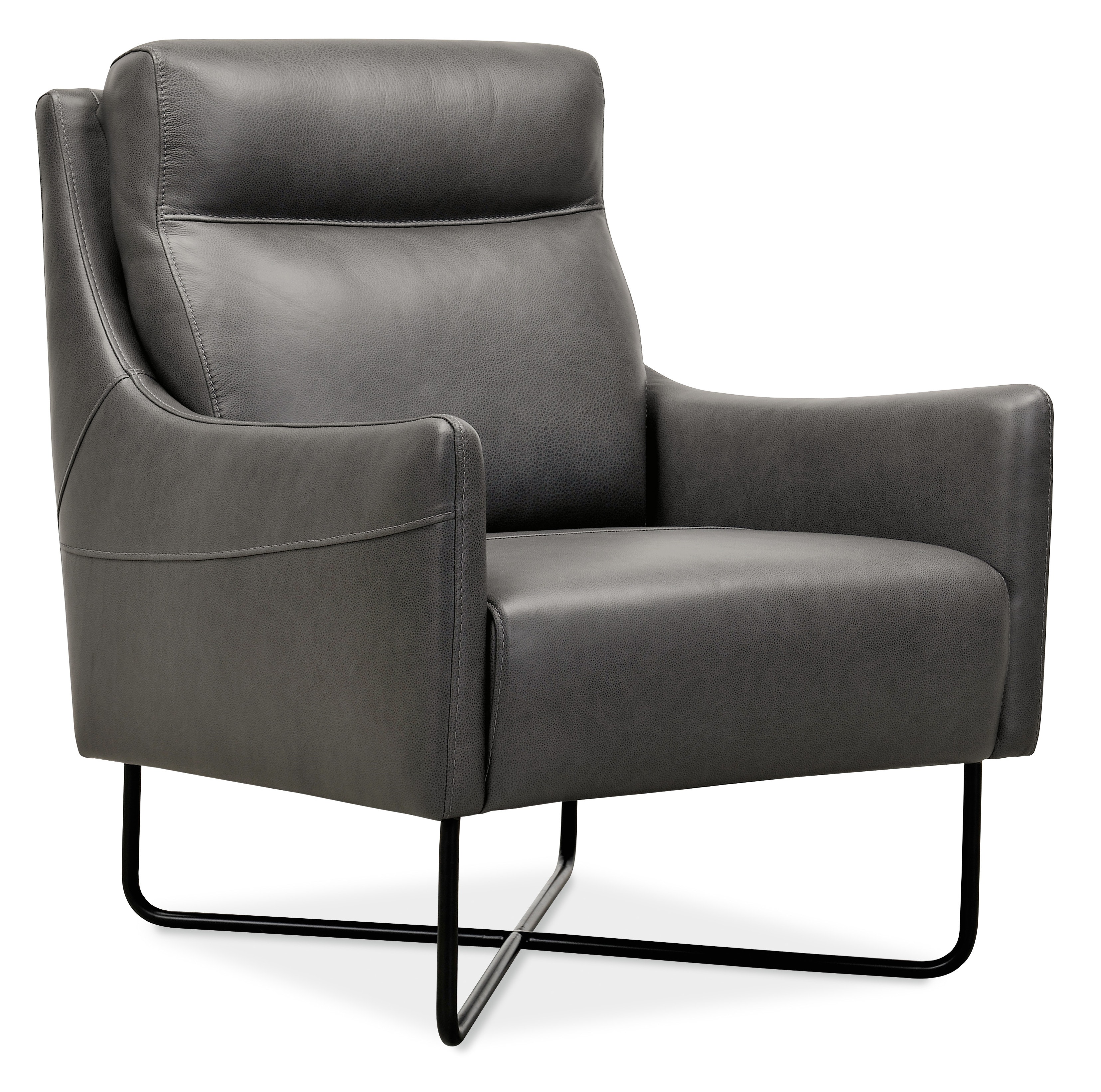 fghjfgjh Efron Club Chair w/ Black Metal Base CC443-097