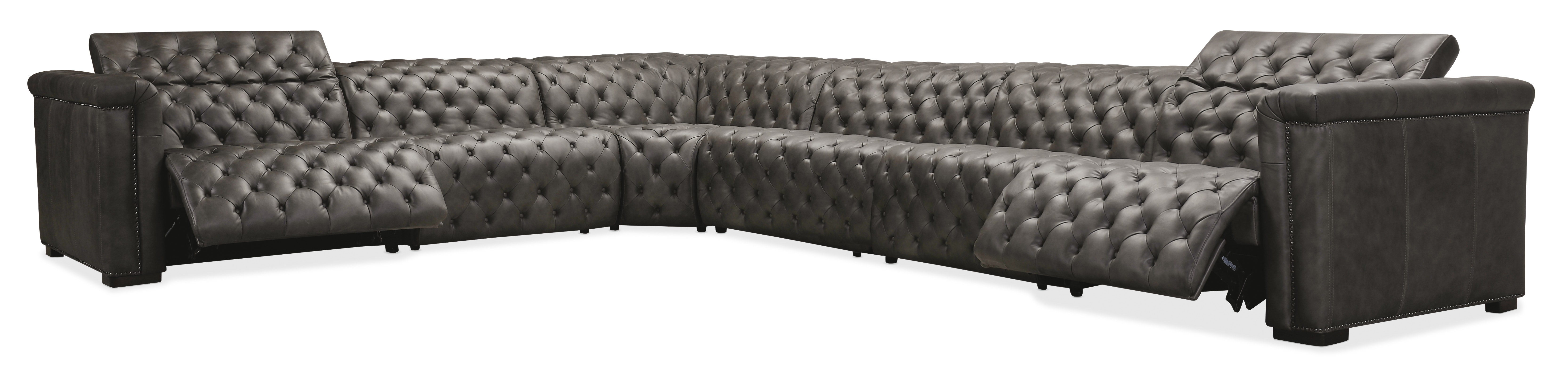 fghjfgjh Savion Grandier 6 pc Sectional w/3 PWR Recline PWR Headrest SS434-G6PS-096