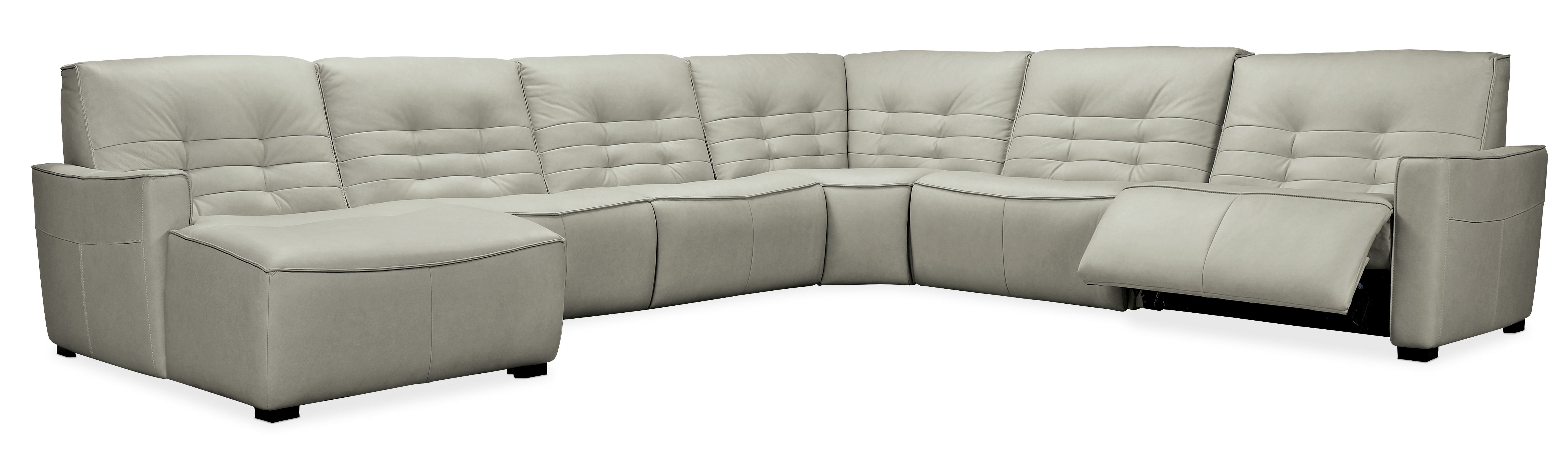 fghjfgjh Reaux Grandier 6-Piece LAF Chaise Sectional w/ 2 Recliners SS555-G6LC-095