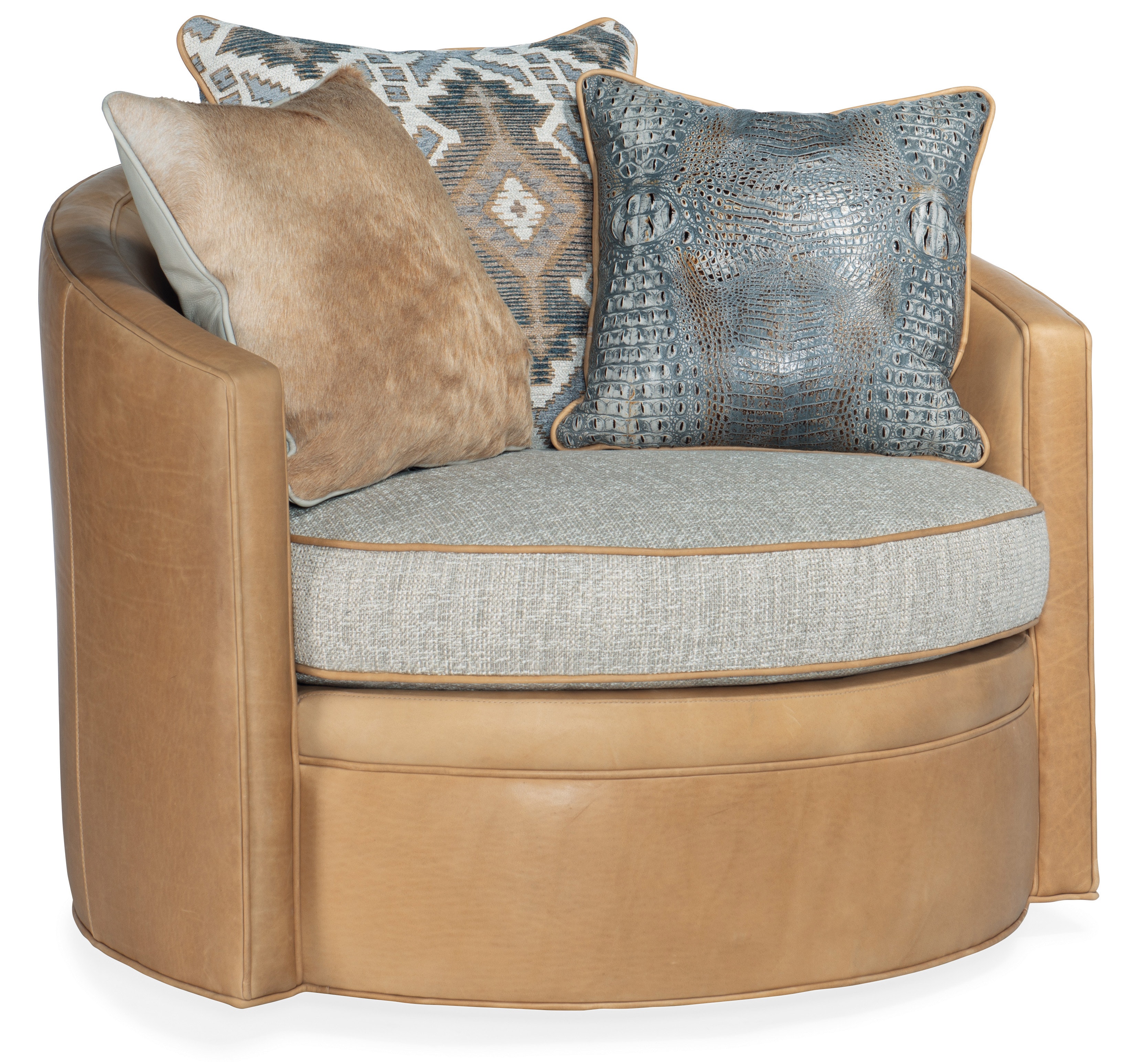 Bradington Young Artemis Swivel Tub Chair 8-Way Tie 344-25SW