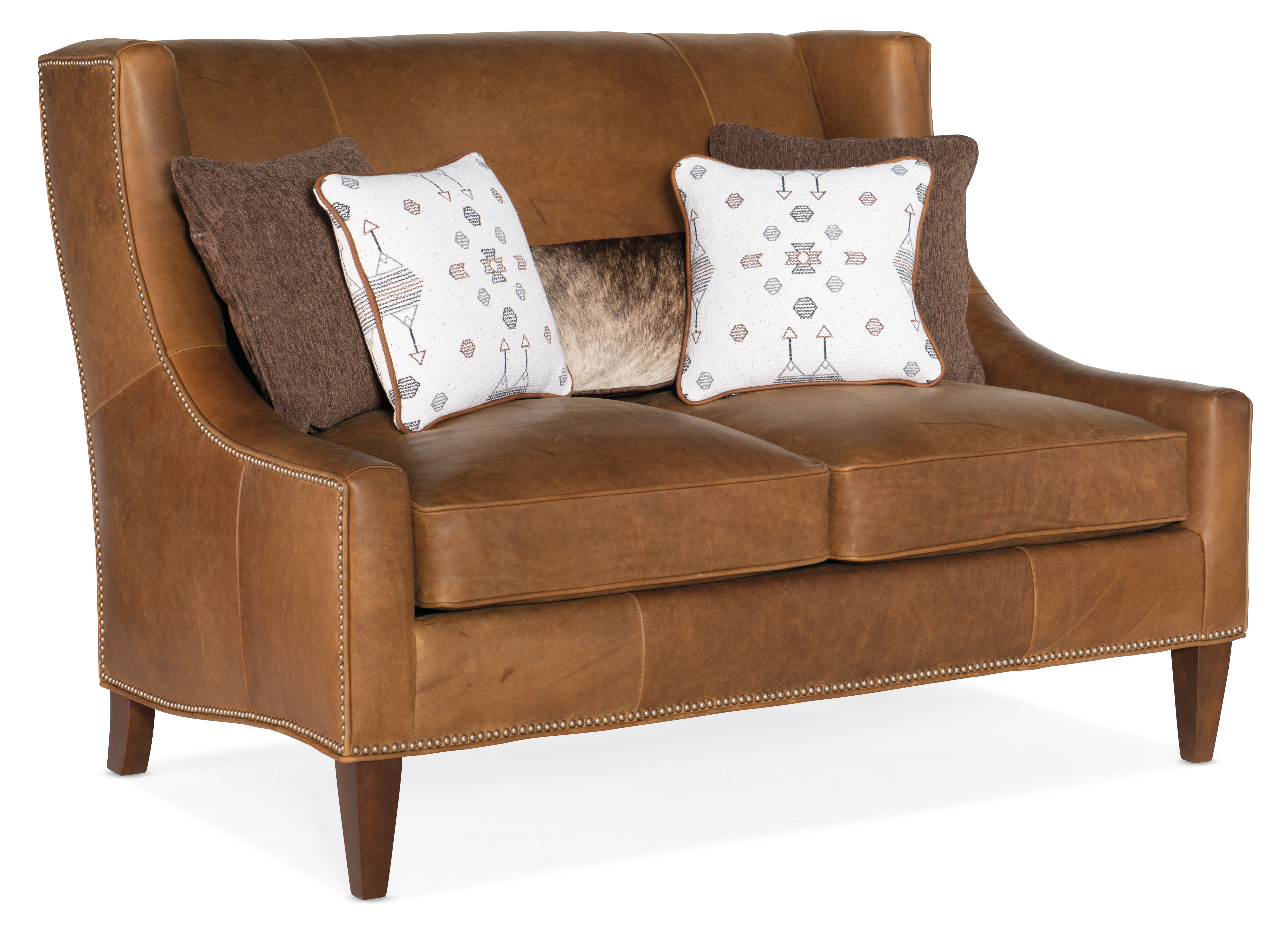 Bradington Young Lavendar Settee 8-Way Hand Tie w/Two Cushions 694-85
