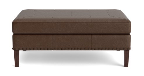 Bassett Leather Large Rectangle Ottoman 1402-4530L
